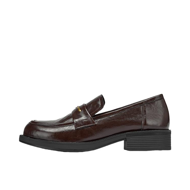 推荐商品：热风 单鞋 厚底英伦风粗跟 H02W25715 棕色