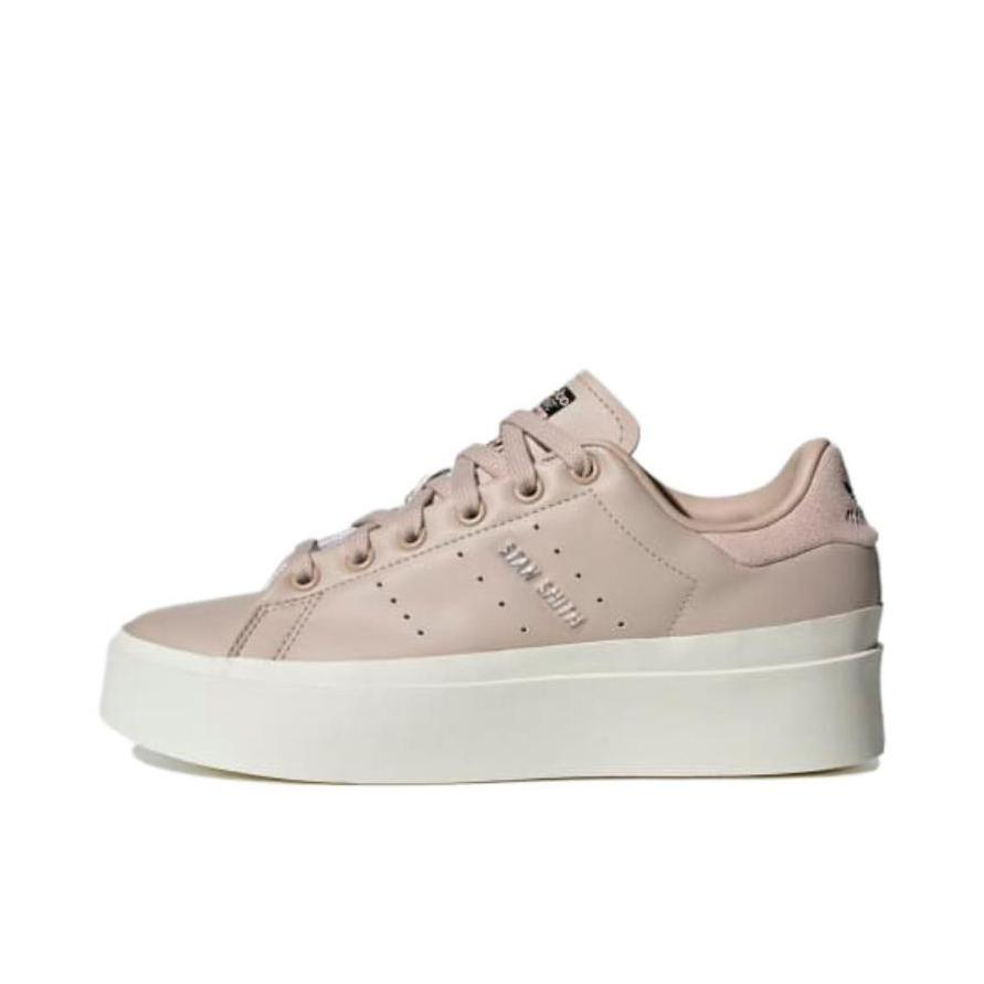 推荐商品：adidas originals Stan Smith Bonega 厚底增高 防滑耐磨 运动休闲鞋 粉色/乳白色