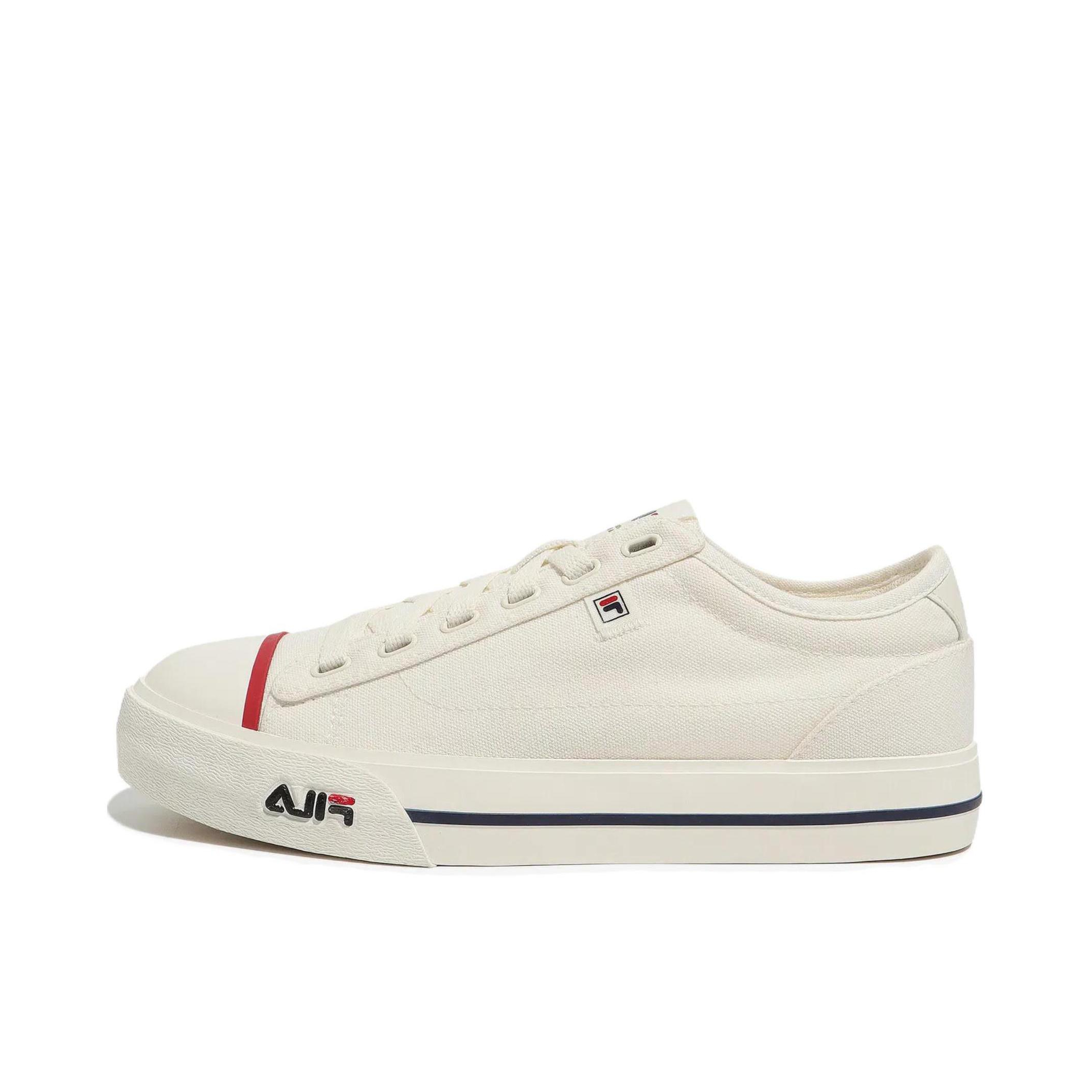 推荐商品：FILA/斐乐 防滑 耐磨 低帮 圆头 平跟 时尚 帆布鞋 1XM02340G 米色