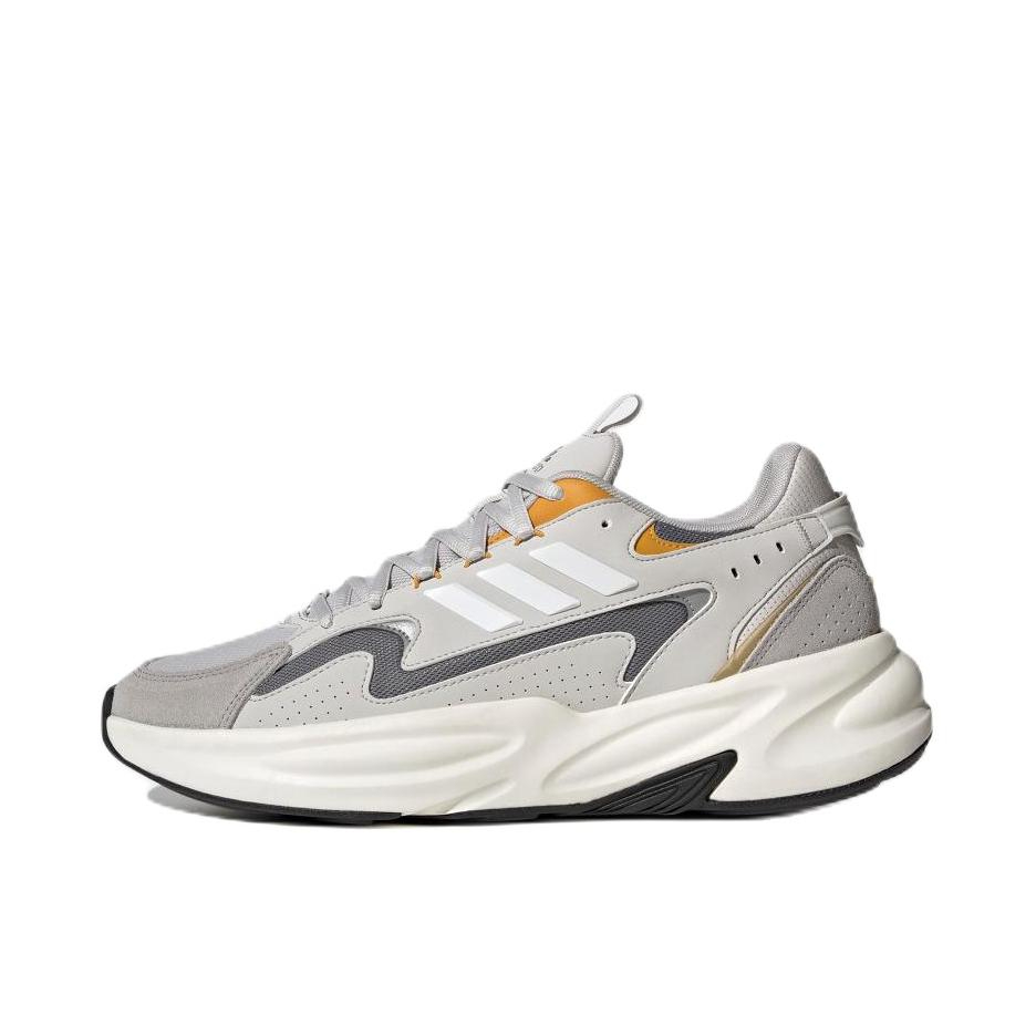 推荐商品：adidas Ozwave 厚底 增高 美观 系带 防水 轻运动 复古 老爹鞋 浅灰色/深灰色/白色