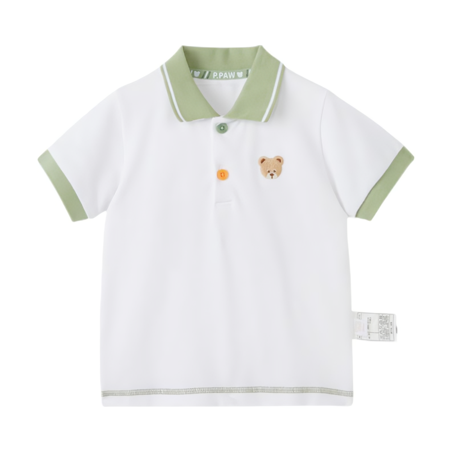 推荐商品：PawinPaw童装 小熊撞色印花短袖POLO衫 中大童 PCHAE2571K 浅绿