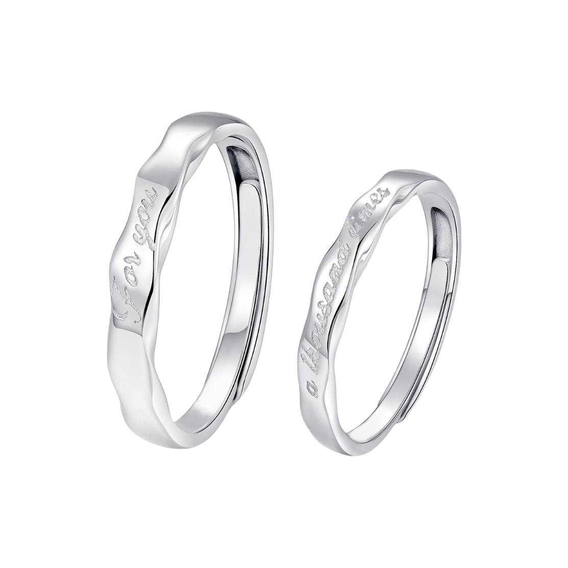 推荐商品：七可 挚爱一生情侣款足银戒指 F-D481