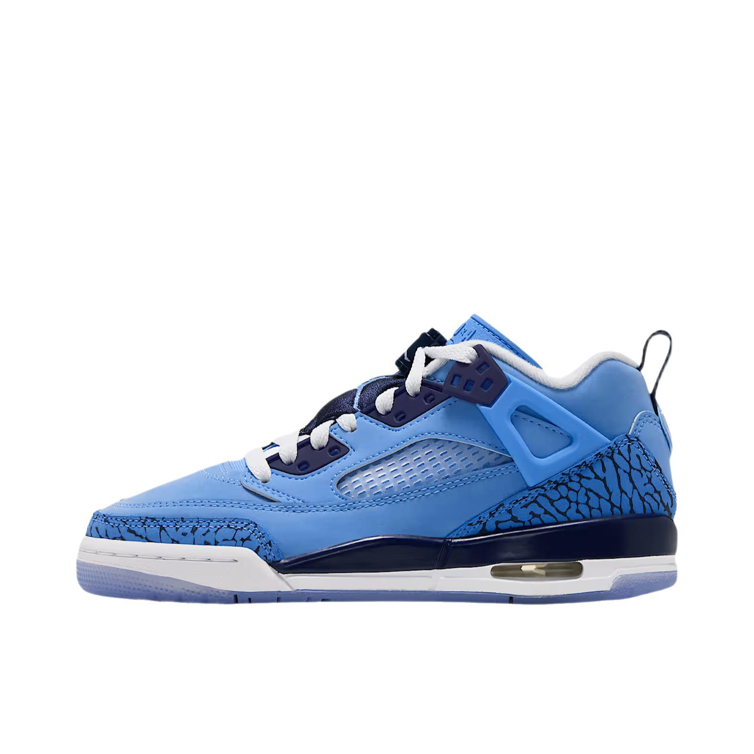 推荐商品：Air Jordan Spizike 篮球鞋 防滑耐磨舒适缓震复古时尚气垫训练冬季轻便比赛支撑包裹性增高 低帮/大童/大学蓝/午夜蓝/白色