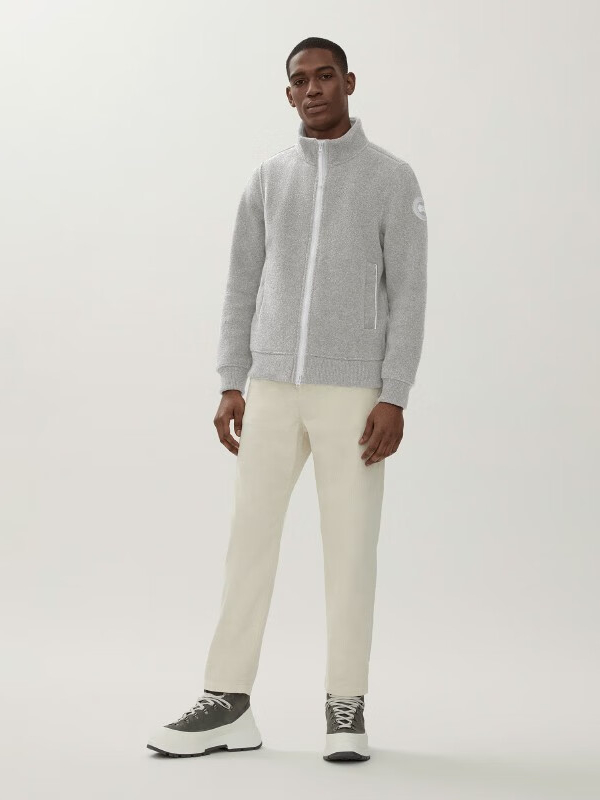推荐商品：Canada Goose/加拿大鹅  Humanature系列 纯色全拉链立领休闲抓绒衣 7049M1 灰