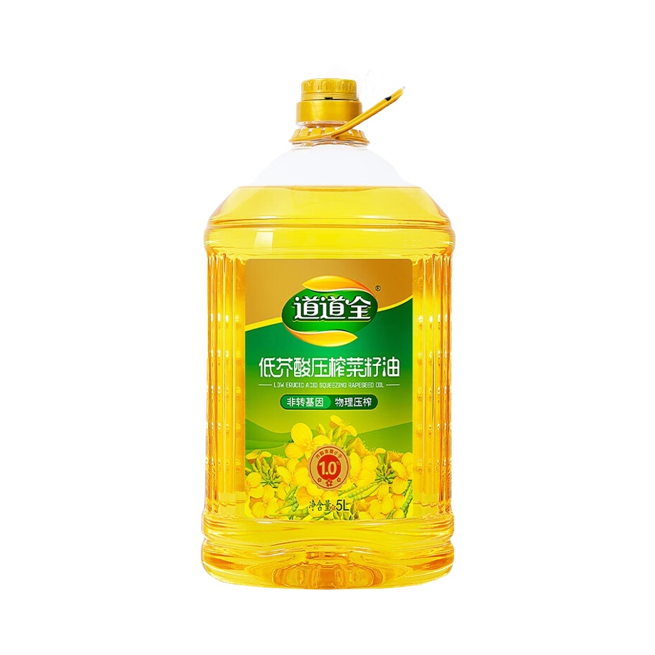 推荐商品：道道全 低芥酸 一级压榨 菜籽油 非转基因物理压榨