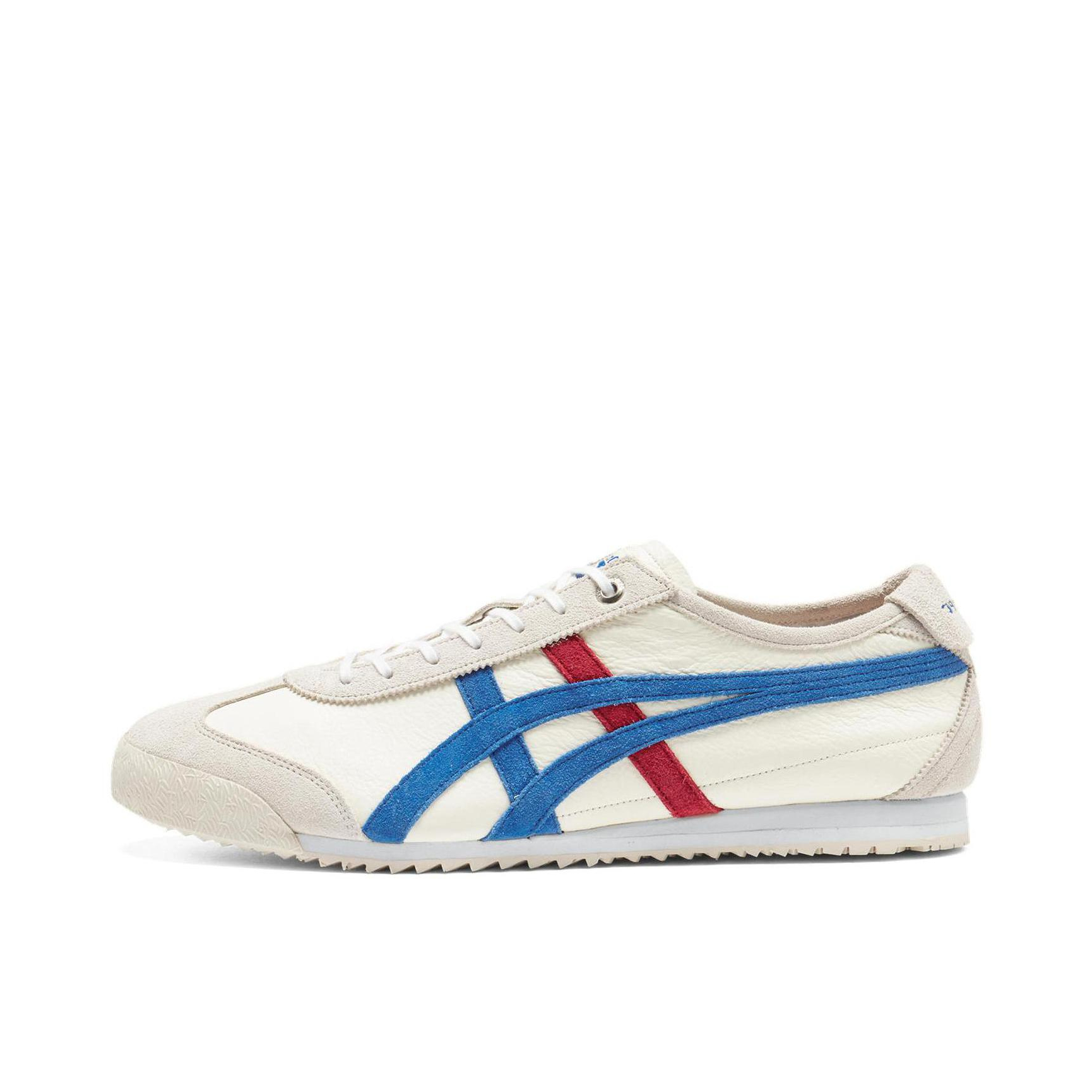 推荐商品：Onitsuka Tiger Mexico 66 德训鞋 运动休闲鞋 复古轻便透气舒适百搭防滑 纯白色/蓝色/红色