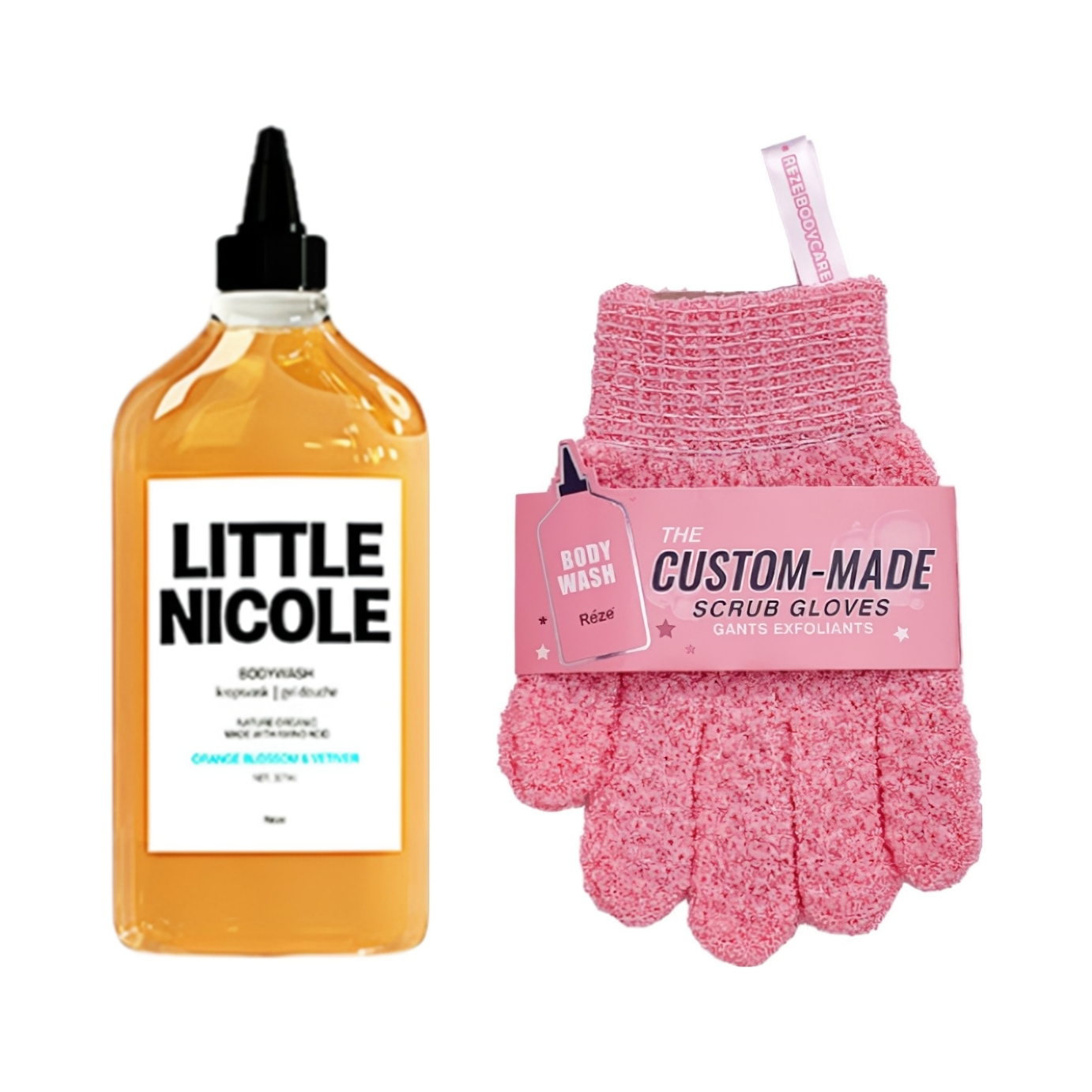 推荐商品：Reze 氨基酸沐浴露搓澡巾组合 提亮肤色去角质