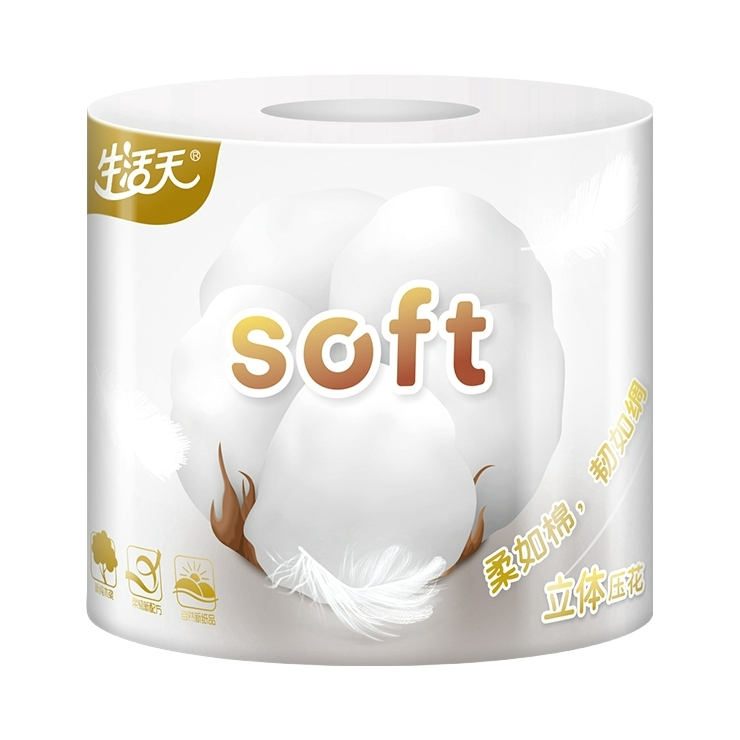 推荐商品：Lifedays/ 生活天 立体压花 4层有芯卷纸