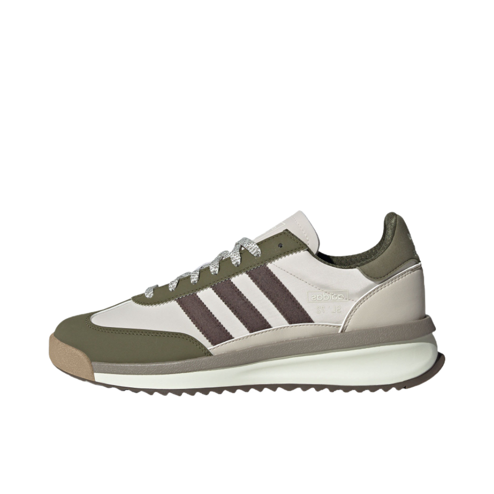 推荐商品：【王安宇同款】adidas Originals SL72 RTN 复古 防滑耐磨 系带 低帮 运动休闲鞋 矾土棕/棕色/汉玉白