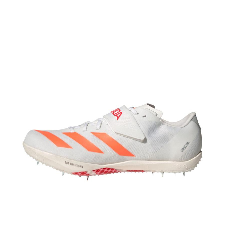 推荐商品：adidas adiZero HJ 跑鞋 碳板防滑耐磨减震田径竞速训练 橙色/白色