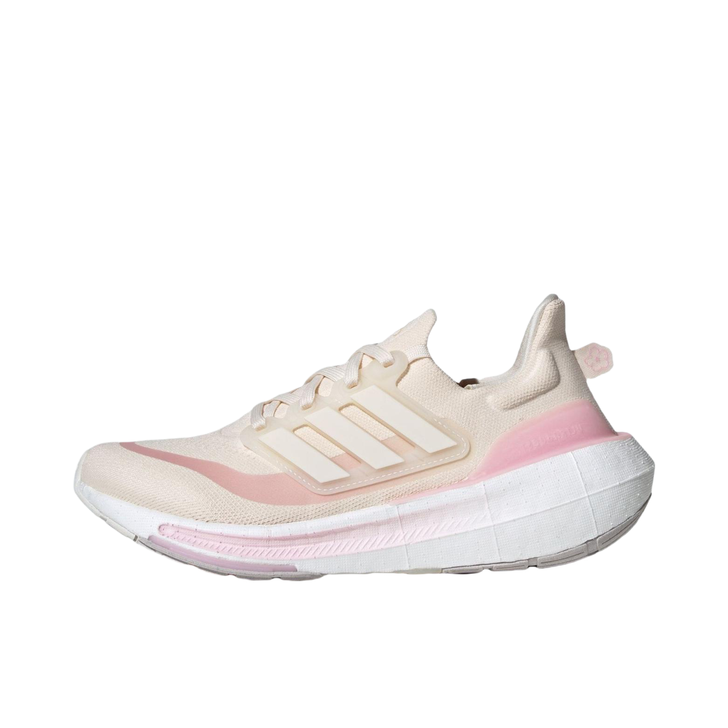 推荐商品：adidas Ultraboost Light 跑鞋 经典UB舒适减震防滑耐磨轻质织物运动随心畅跑抗扭转圆头 女款/白色/浅粉色