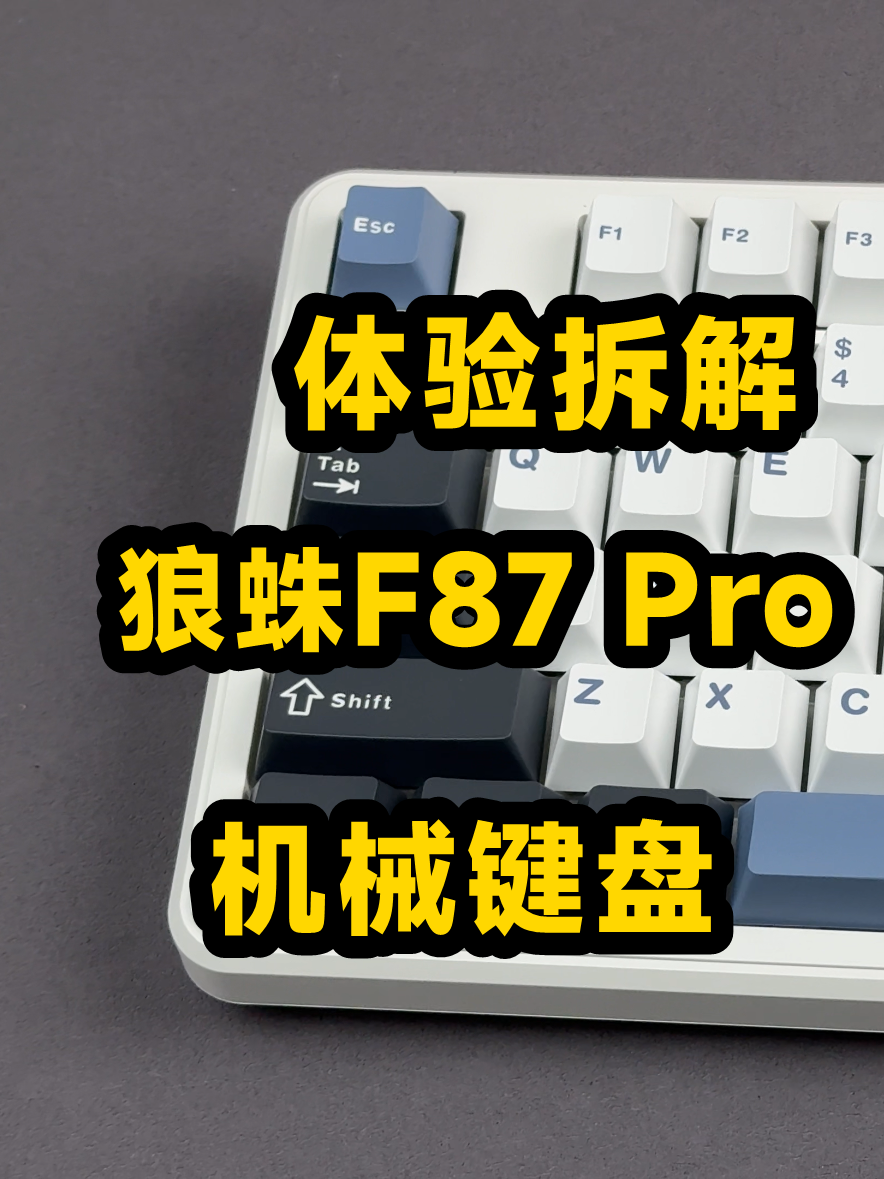 体验拆解狼蛛F87 Pro灰木轴V4，2024年依然很能打的一款键盘！