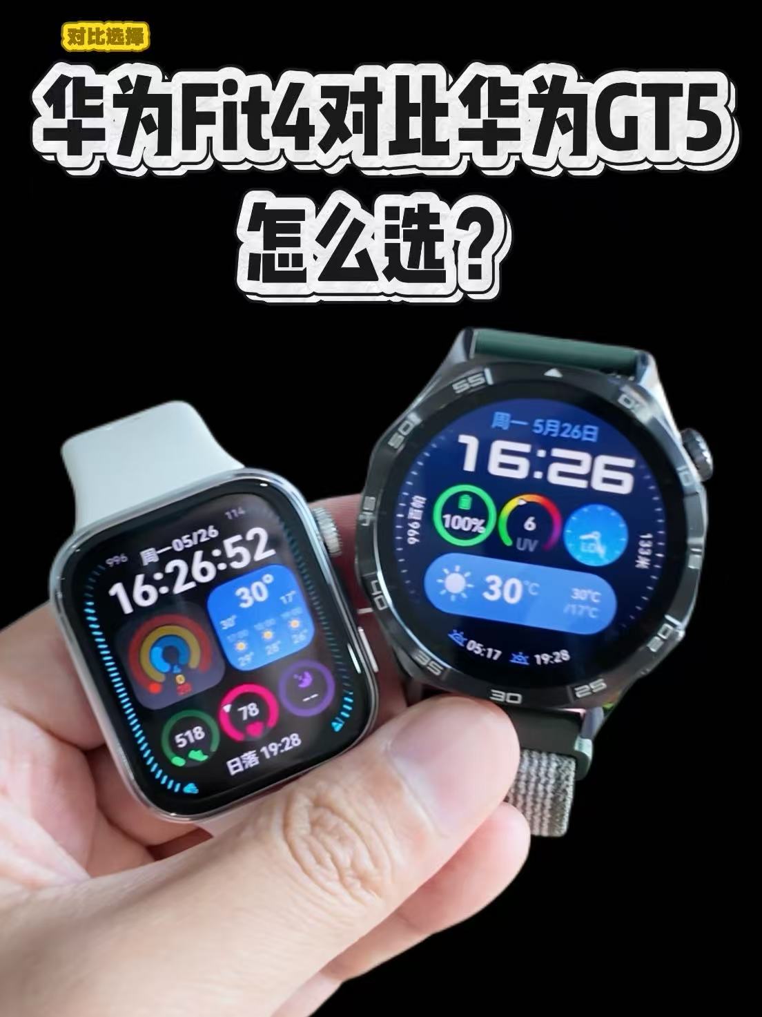 【对比】华为Fit4跟华为GT5怎么选？