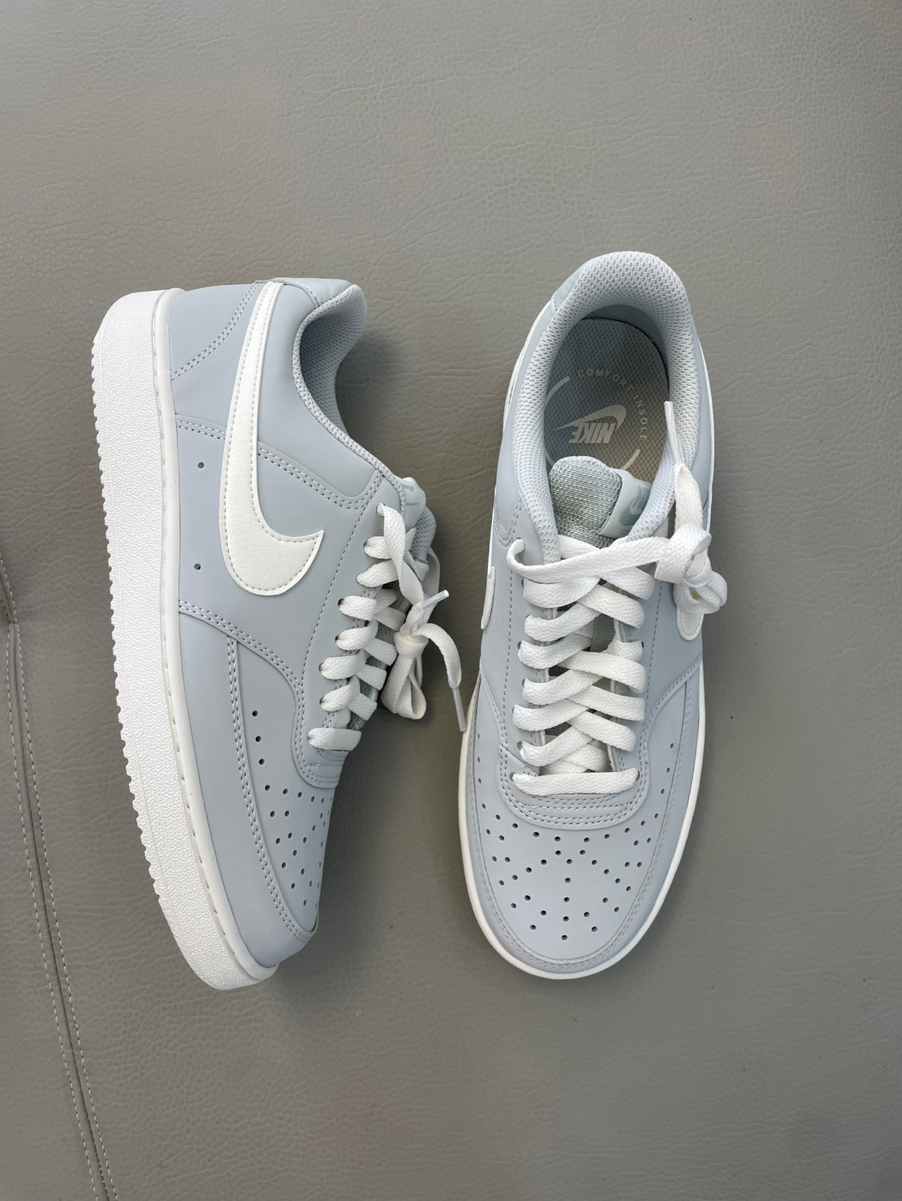 Nike Court Vision 雾霾灰浅灰白勾百搭款
