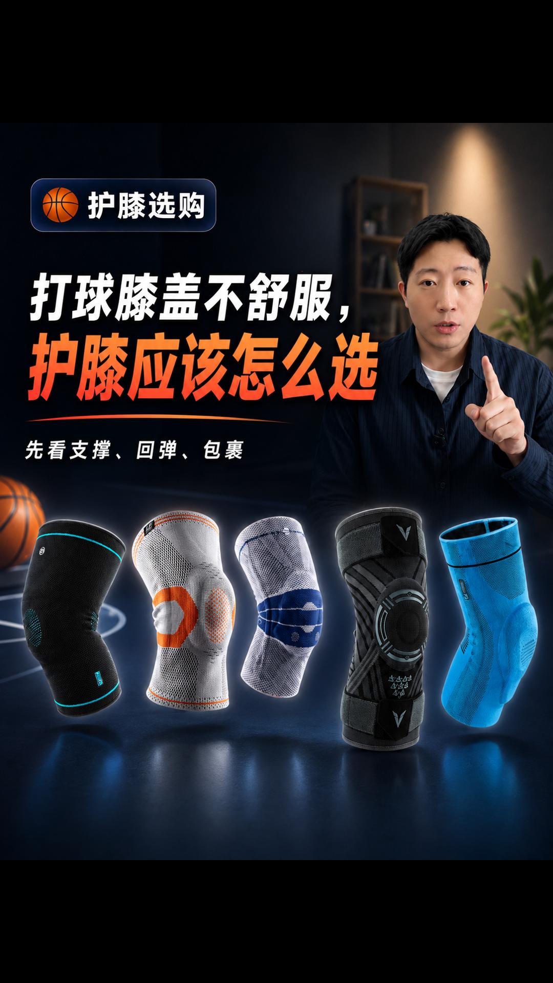 打球膝盖不舒服，护膝怎么选