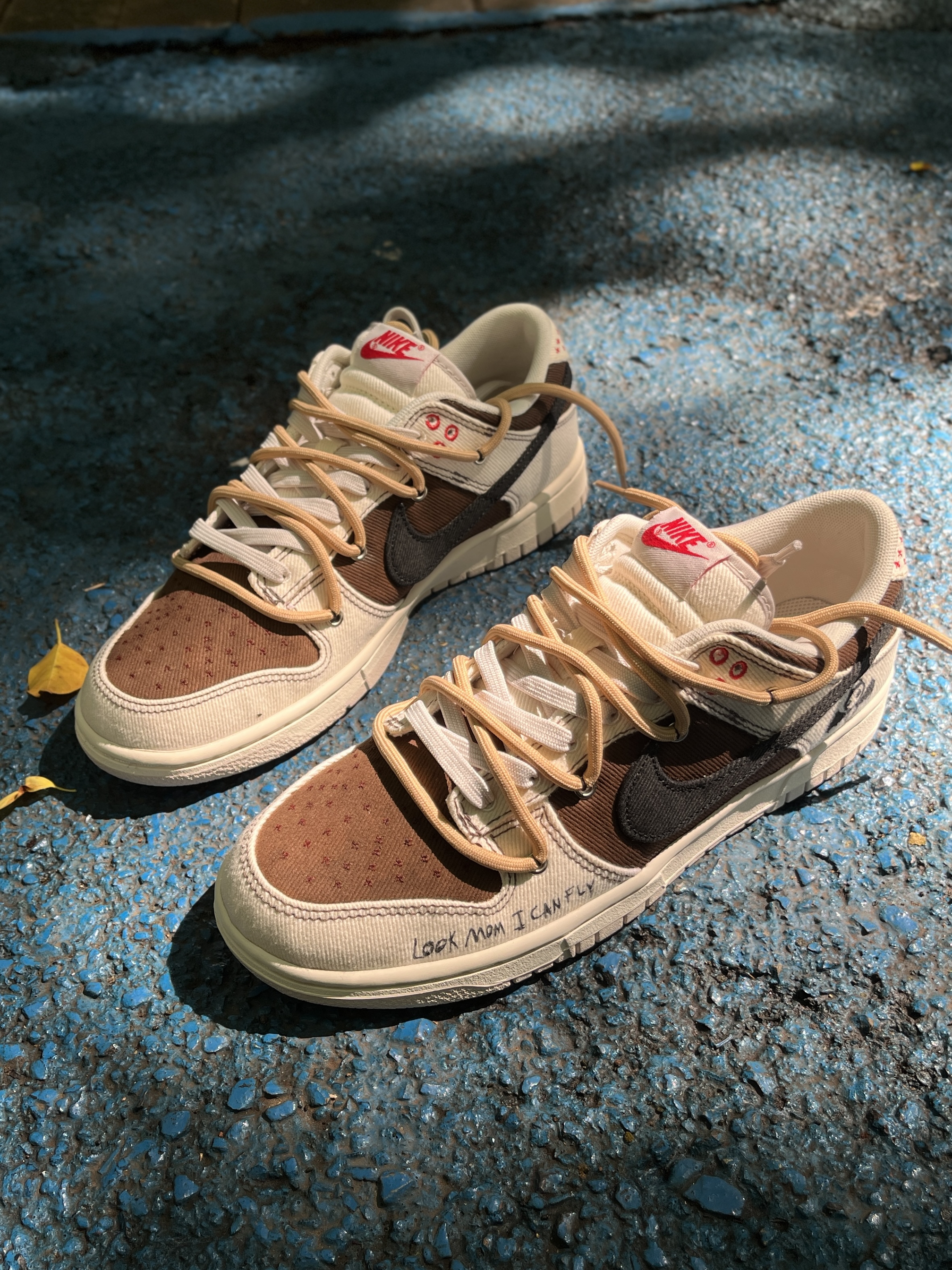 🔥拜托，这双『小恶魔👿』黑白棕定制板鞋👟有点酷哦‼️