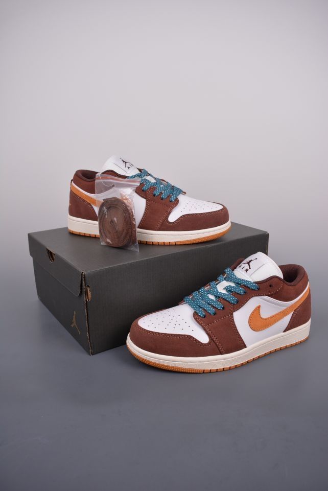 Air Jordan 1 Low 棕白脚趾
