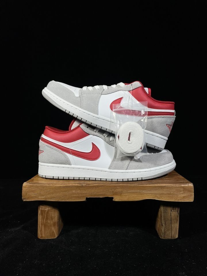 AJ1Low低帮 白灰红