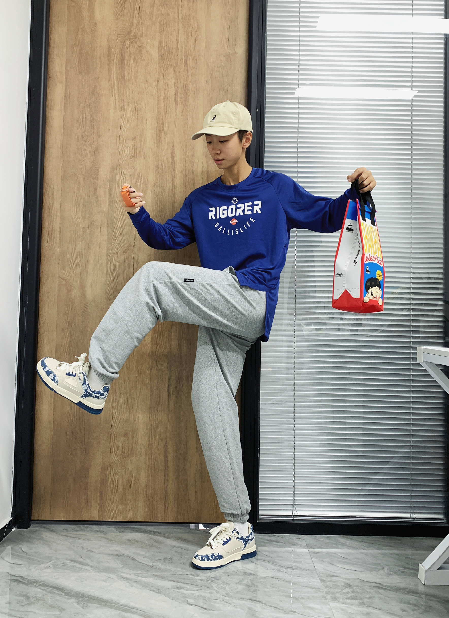 今日份蓝色心情💙🤍｜运动ootd