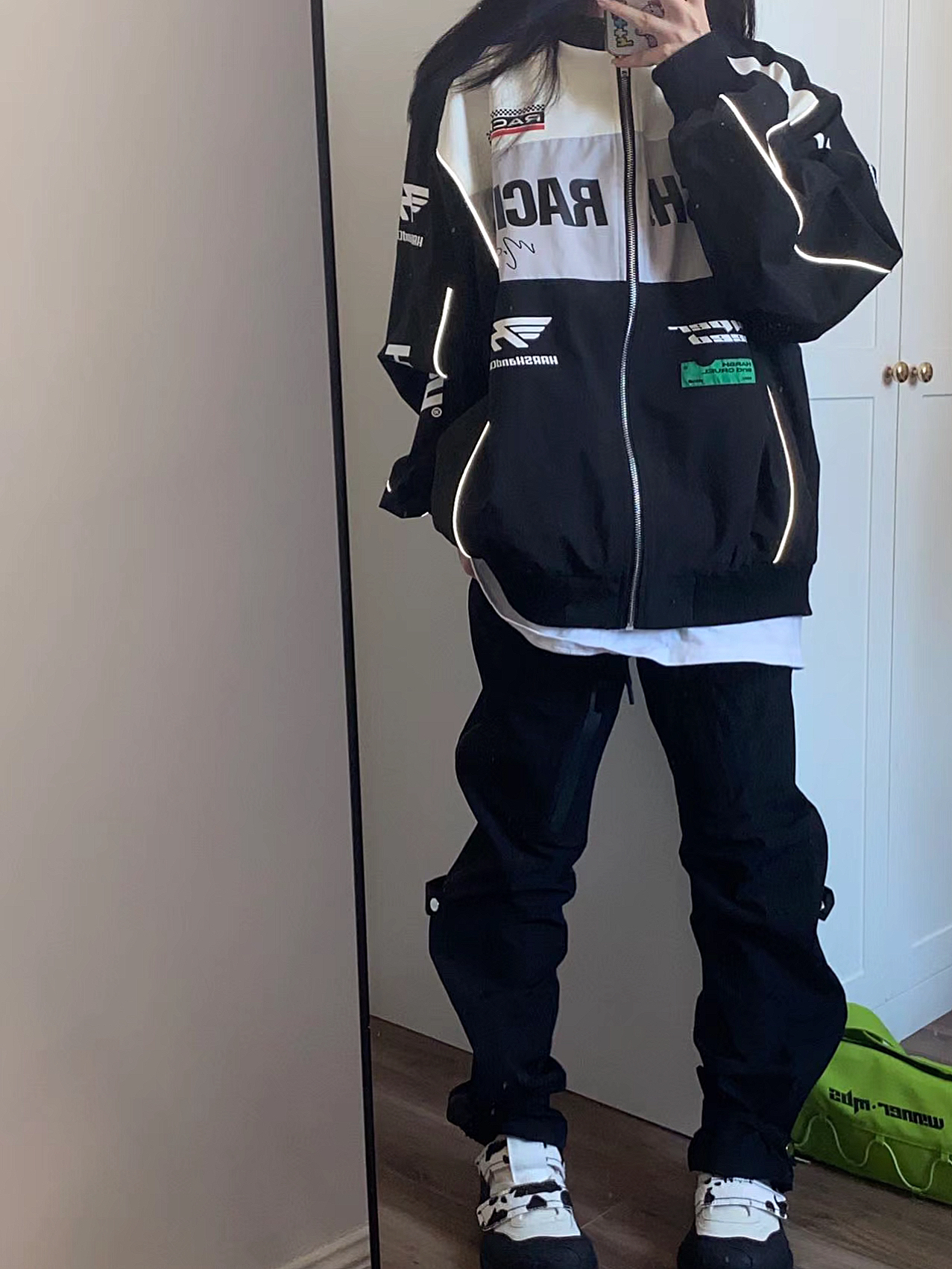 🎮oversize机车服➕机能裤 这还不帅过男朋友！！