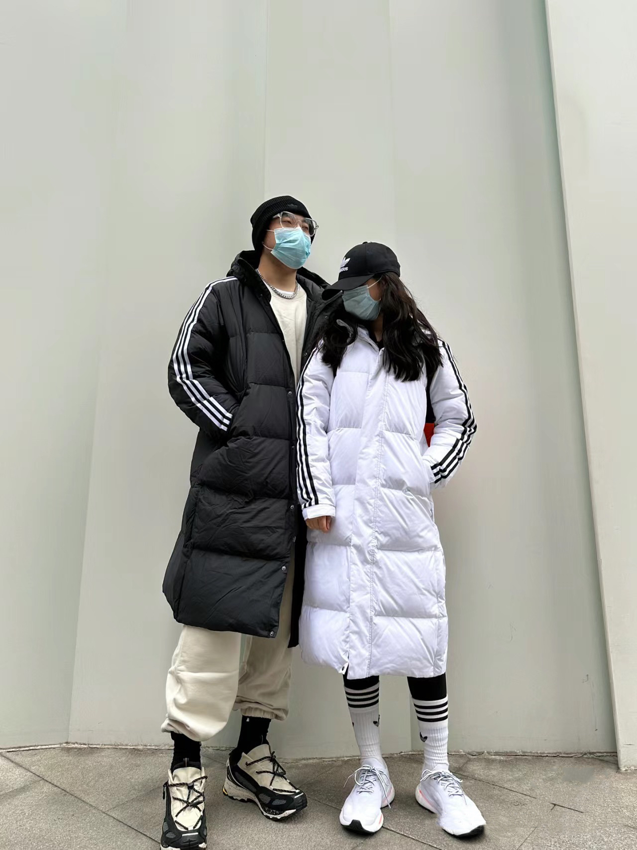 两只冬日的行走的大棉被👫