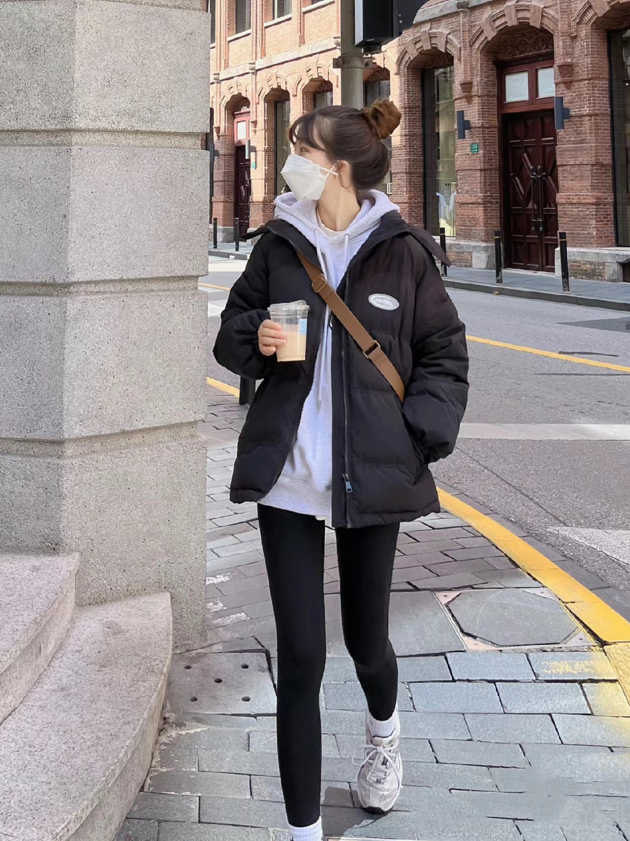 降温啦❄️羽绒服配鲨鱼裤也泰韩啦！