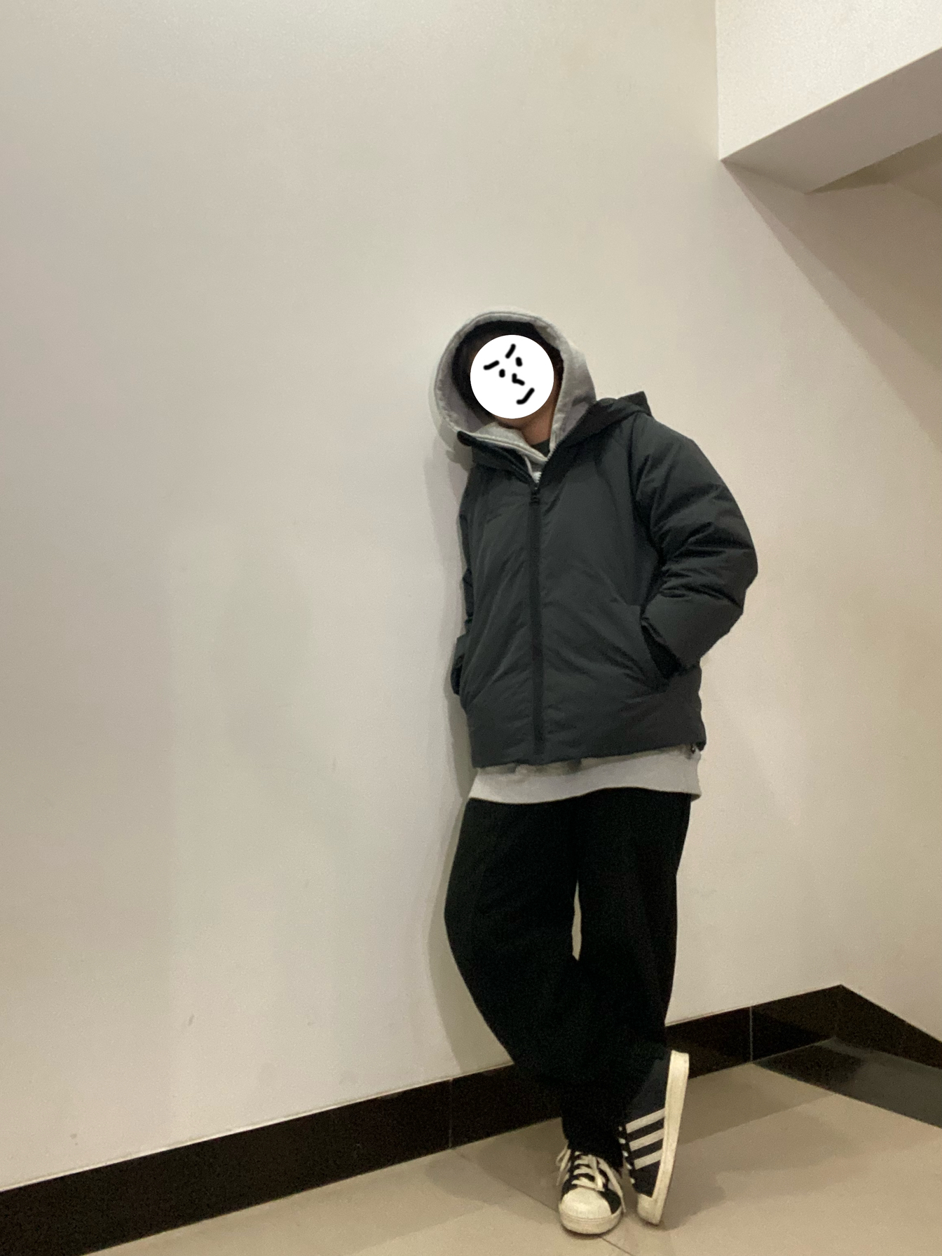小个子冬天一身黑真的很帅！！