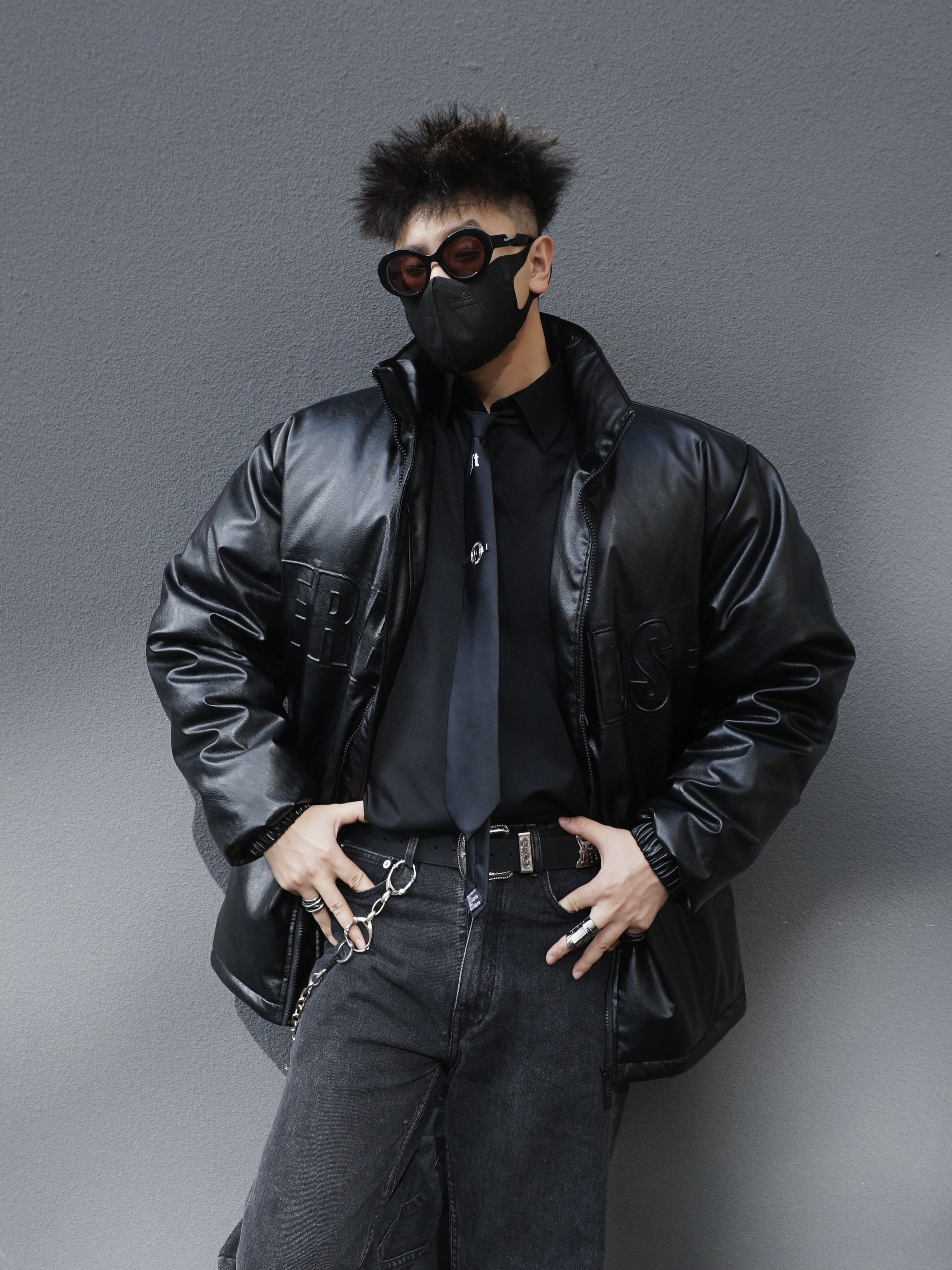 顶男All Black皮衣穿搭⚫️出门被叫一路帅哥谁懂啊❕