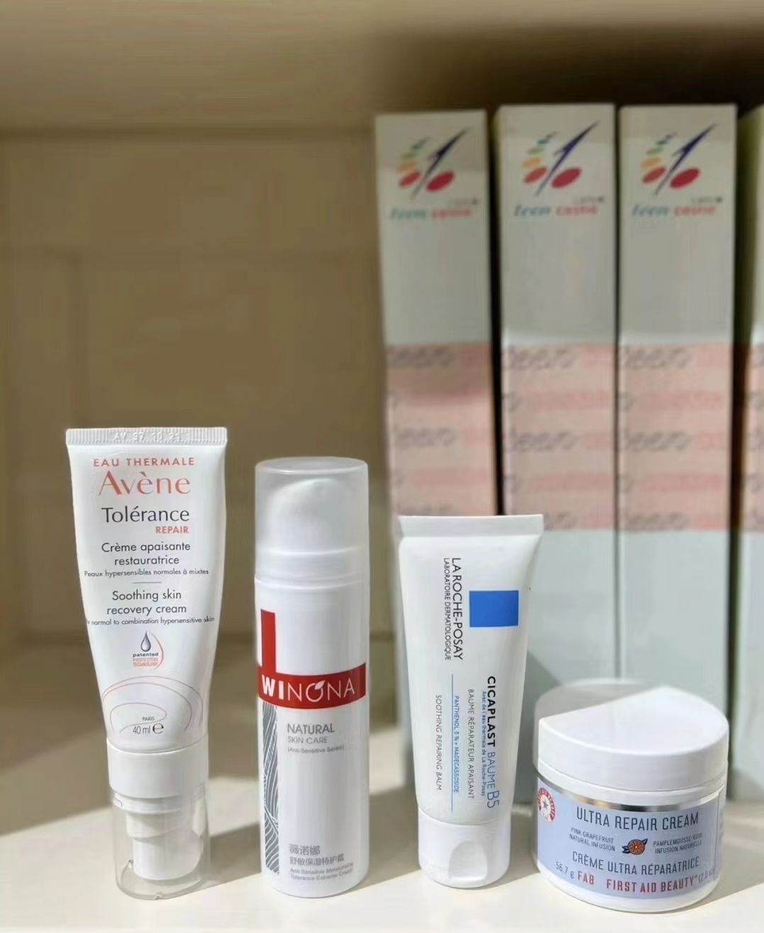 关于我舒缓敏肌所用到的一些修复面霜