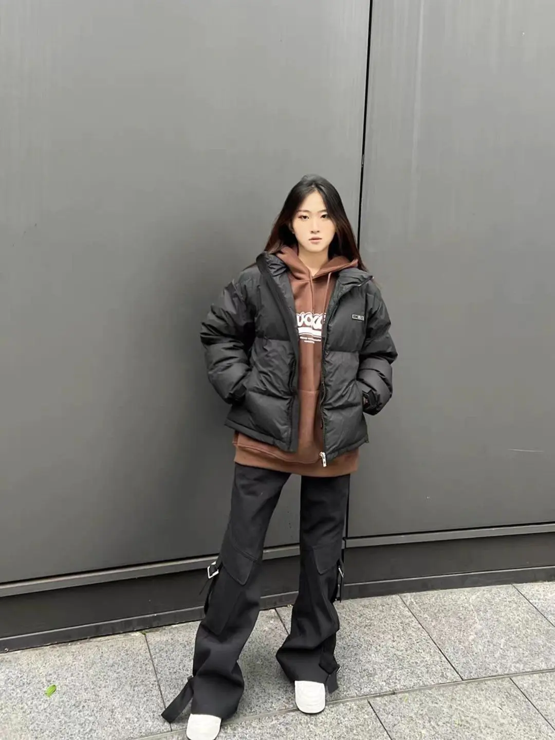 Ootd |立领华夫短款羽绒服清爽少年感无性别穿搭
