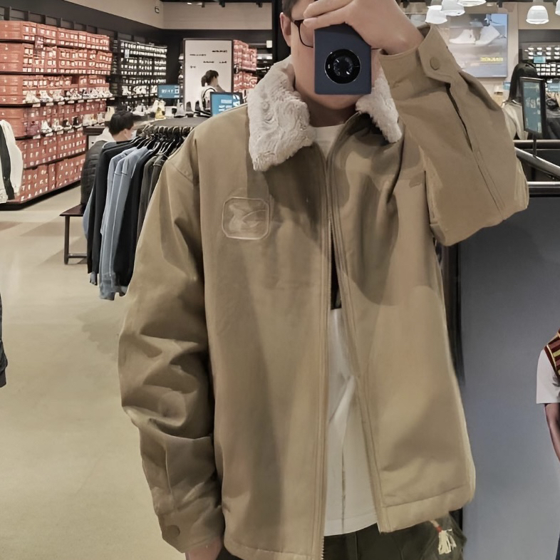 卡其色夹克初尝试 没想到这么好看