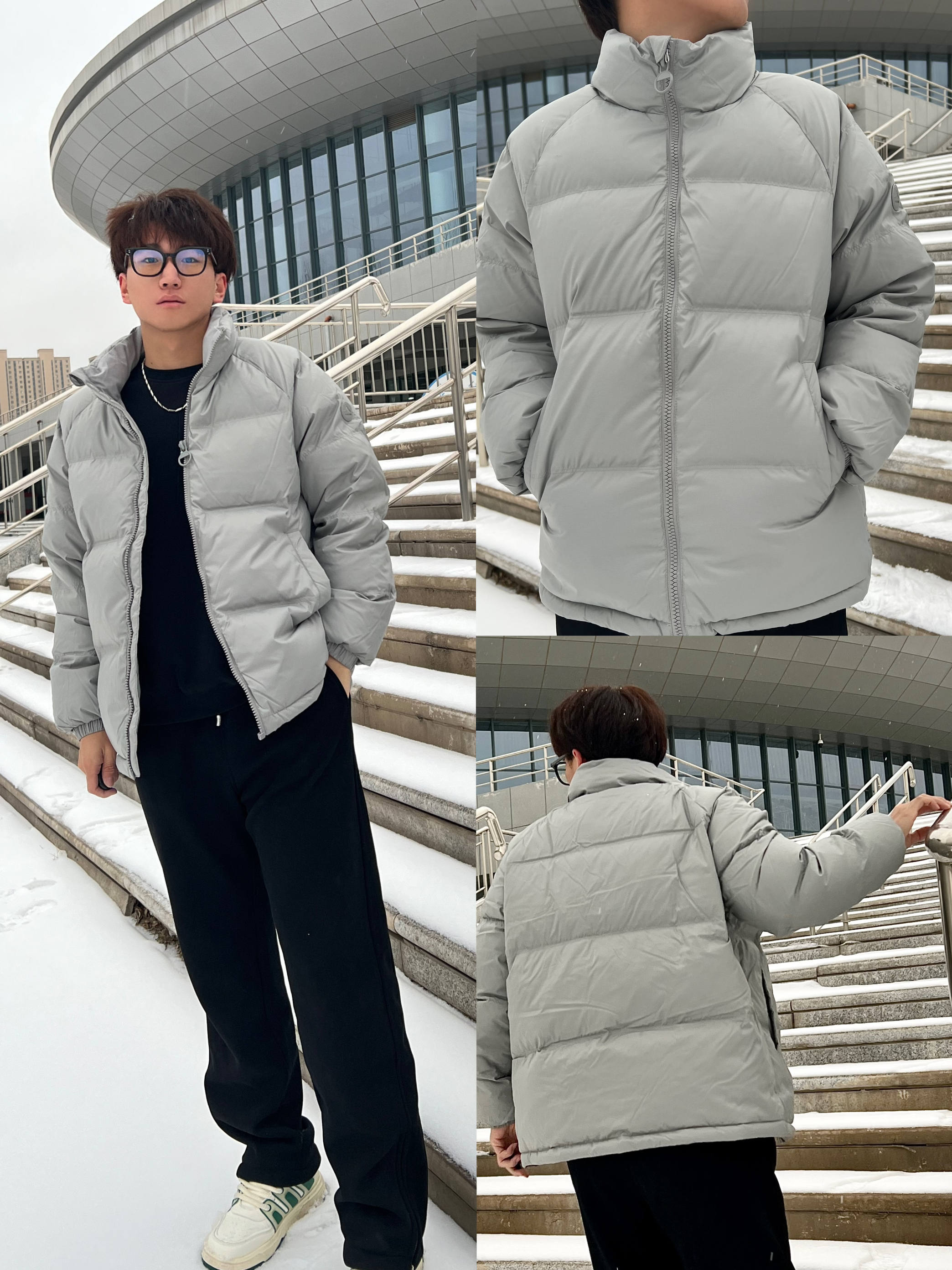 OOTD｜冬天你缺一个灰色羽绒服
