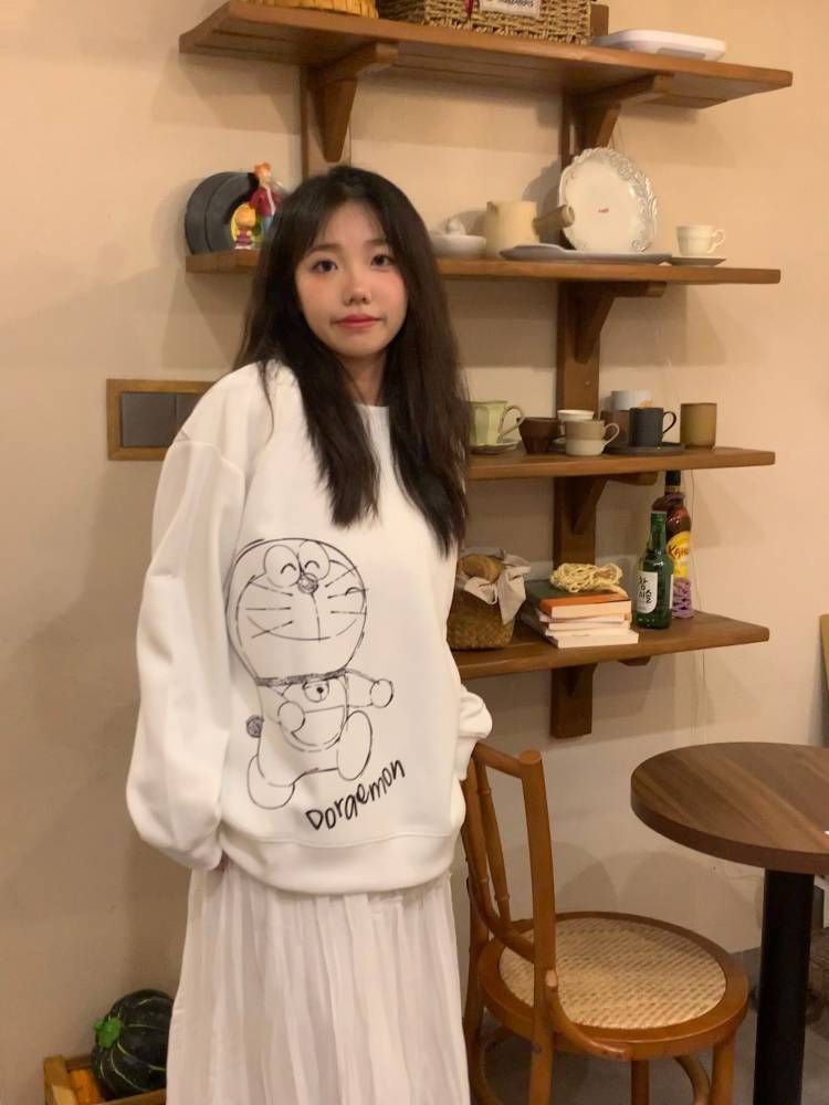 把童年的回忆穿身上！！哆啦A梦好可爱！！！