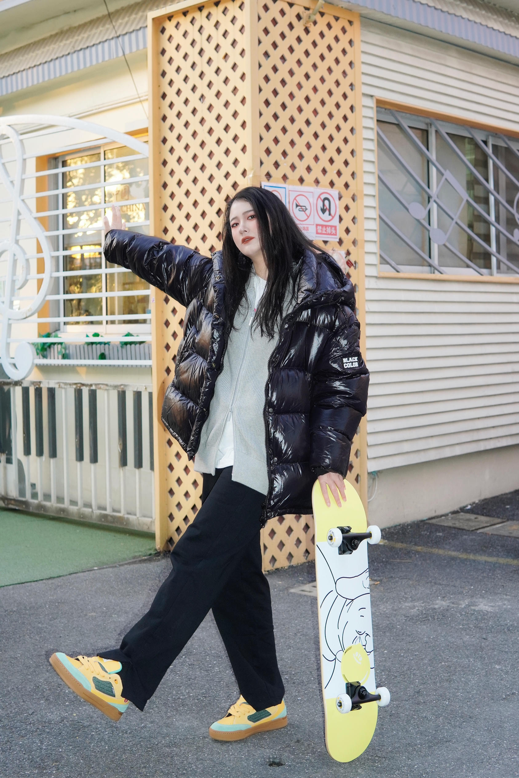 滑板女孩的冬日不简单但保暖OOTD🛹