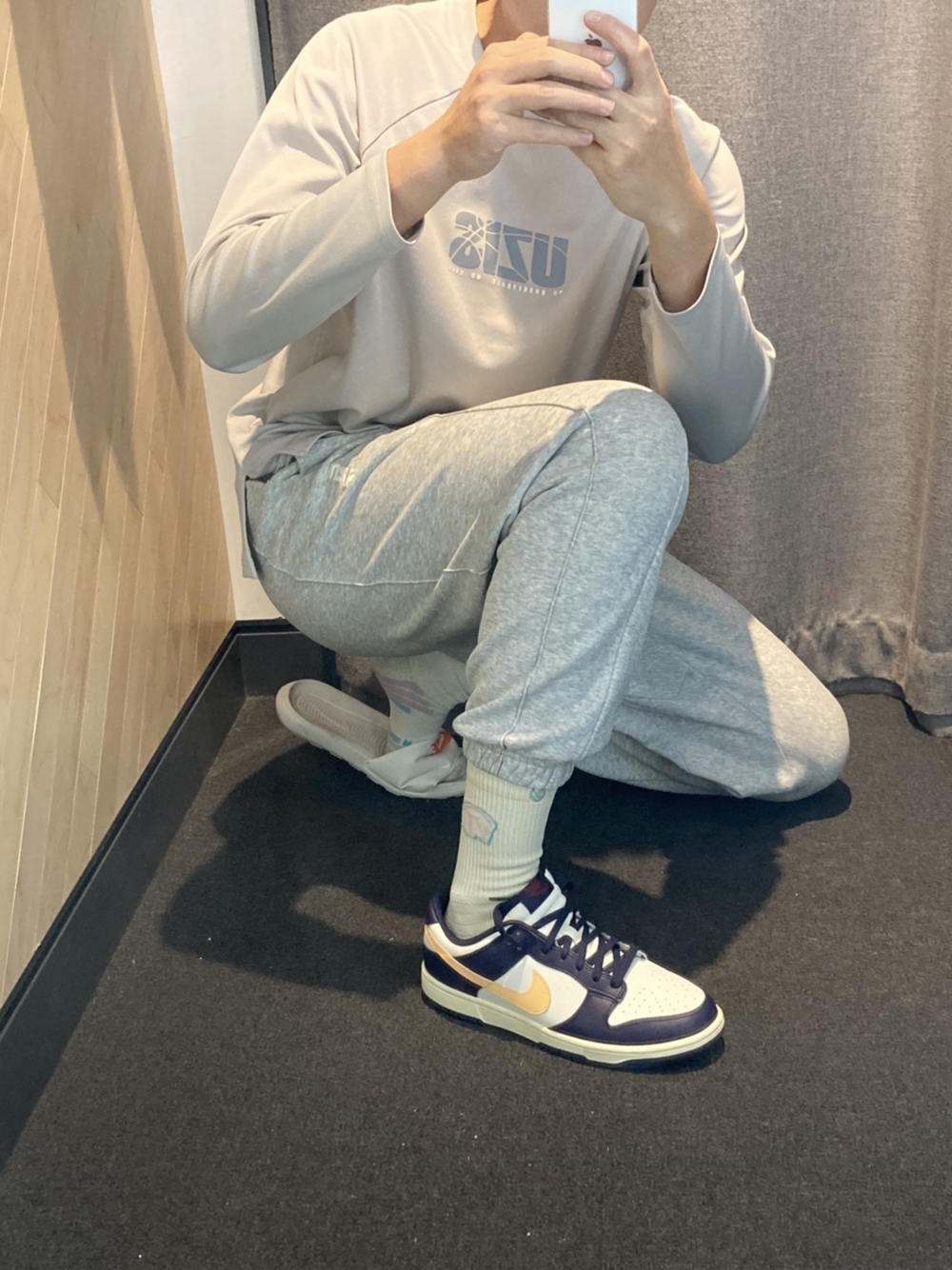 湖人队紫金dunk穿搭