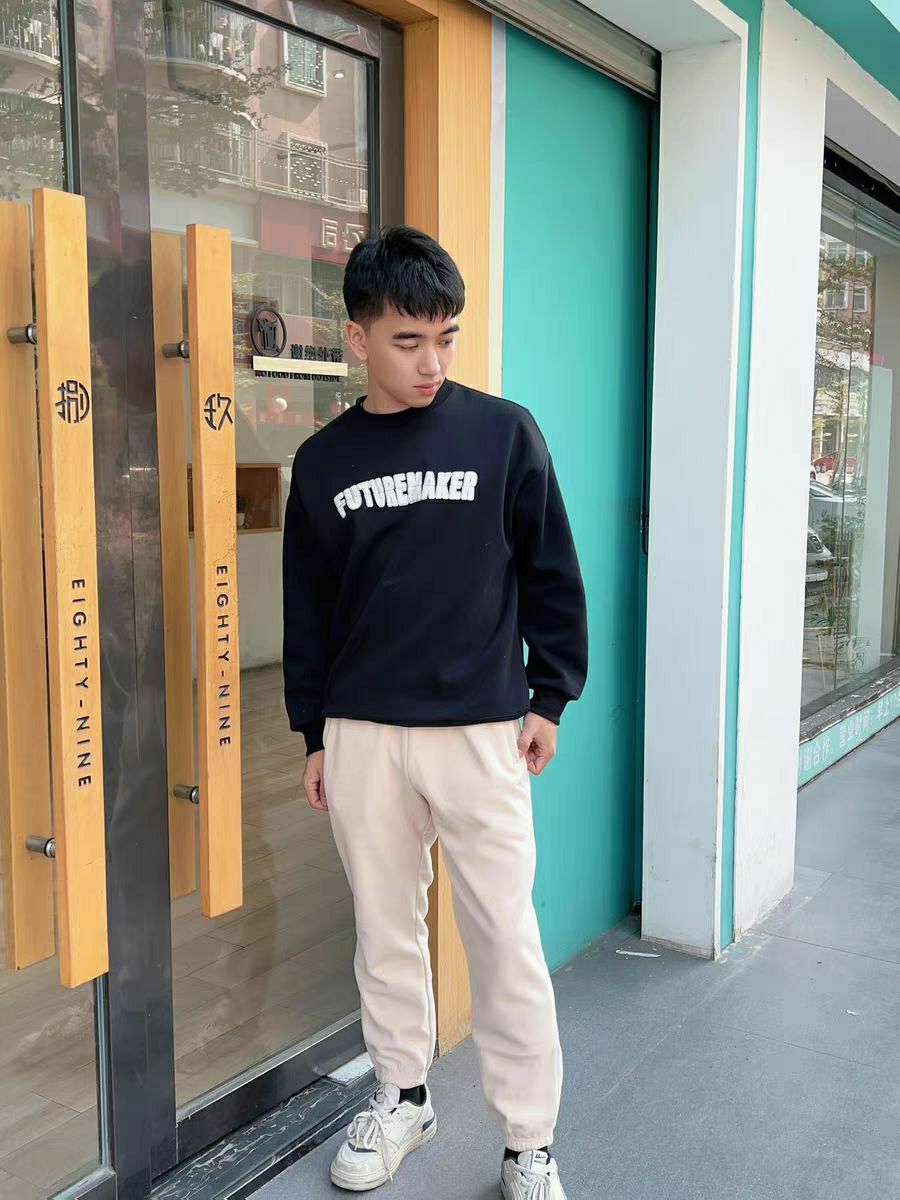 一款超级好穿的摇粒绒束脚裤