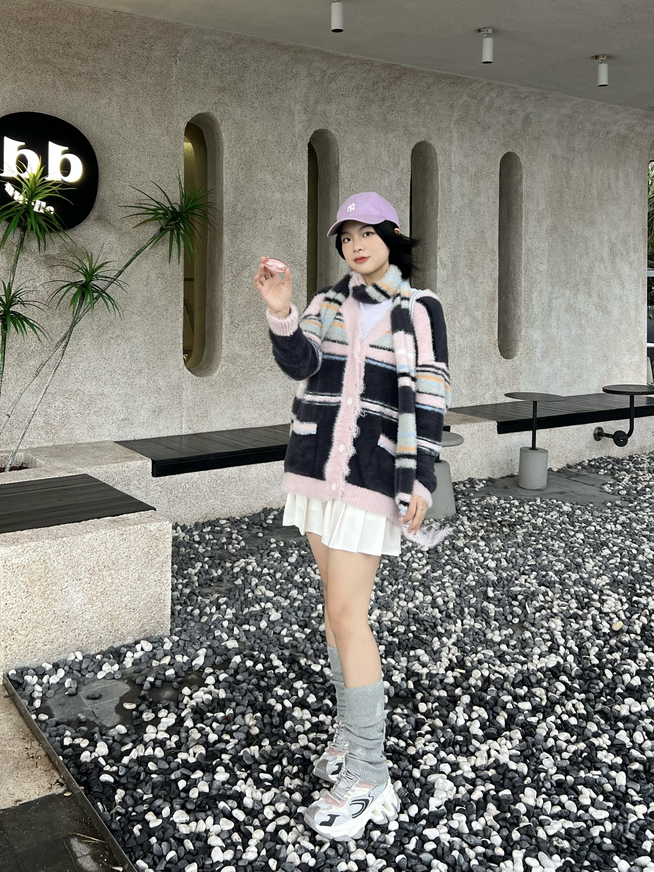 韩系少女感穿搭｜粉灰搭配也太绝啦👻