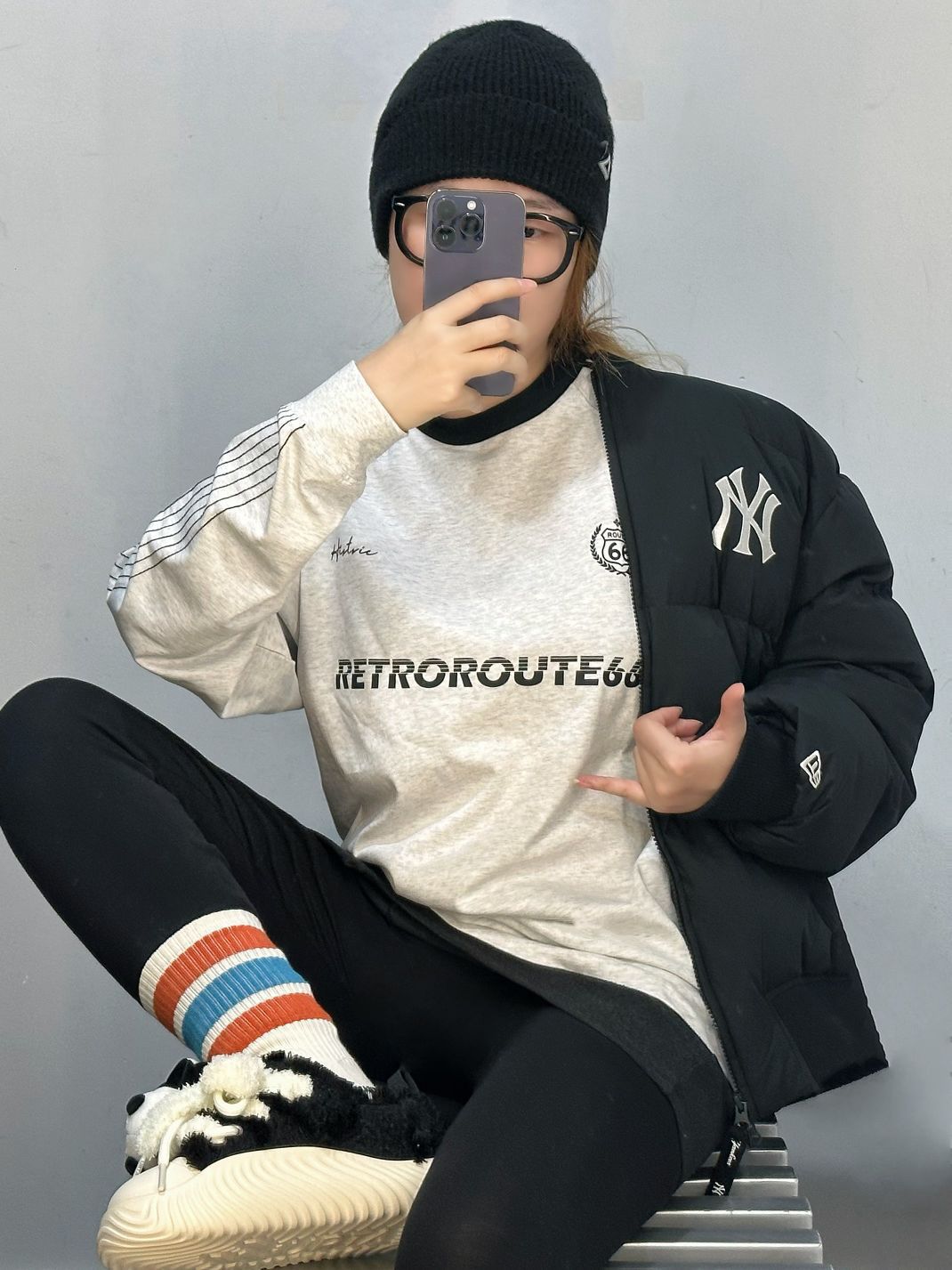 MLB x New Era｜当你有件黑色羽绒服不知道怎么搭配时 ♥︎
