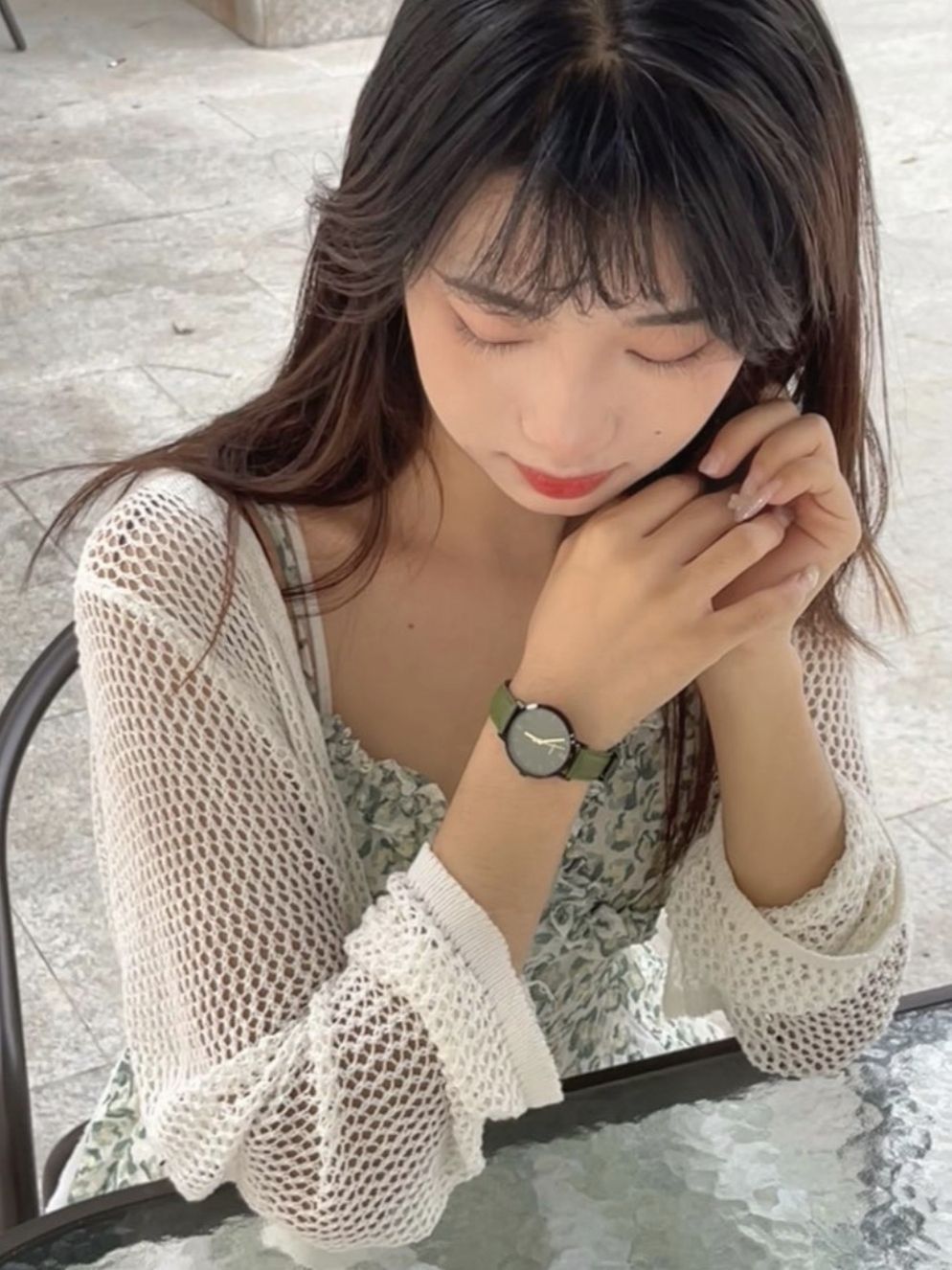 复古绿的小清新风格的一款⌚️