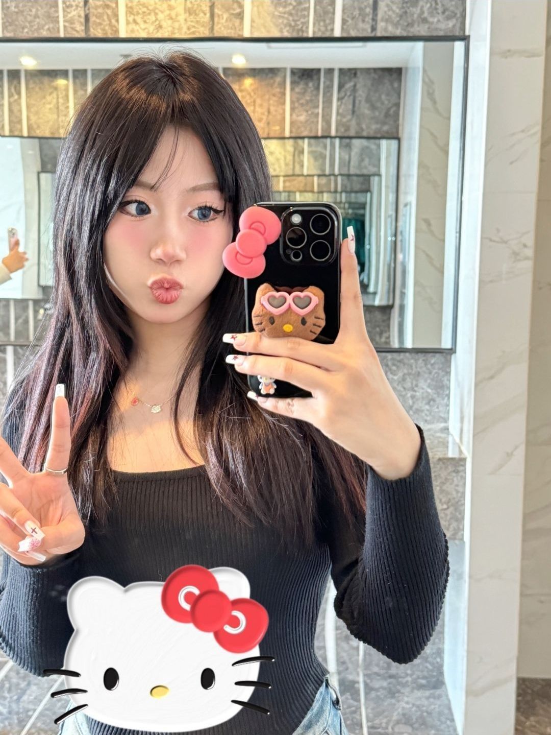 超级可爱的 hello kitty 项链来了！