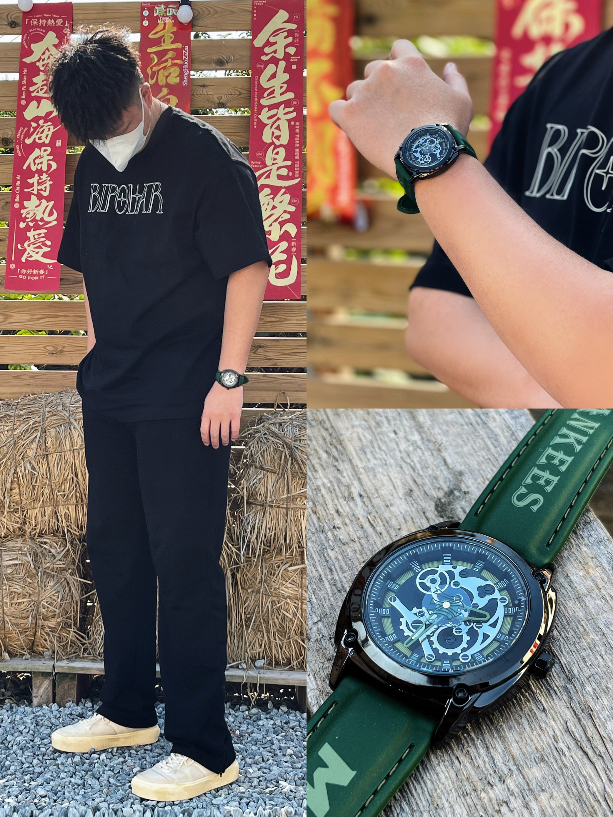 OOTD丨潮酷黑绿配色穿搭⚫️🟢