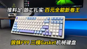 真卷王!狼蛛F99客制化机械键盘。堆料猛,做工扎实!