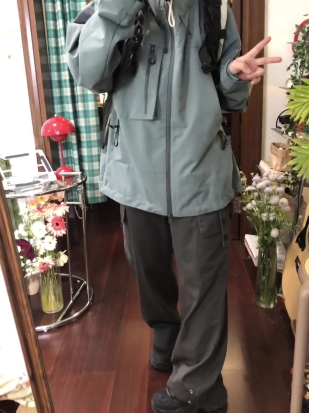 ootd*露营徒步🏕️雾霾蓝冲锋衣芥末帅！