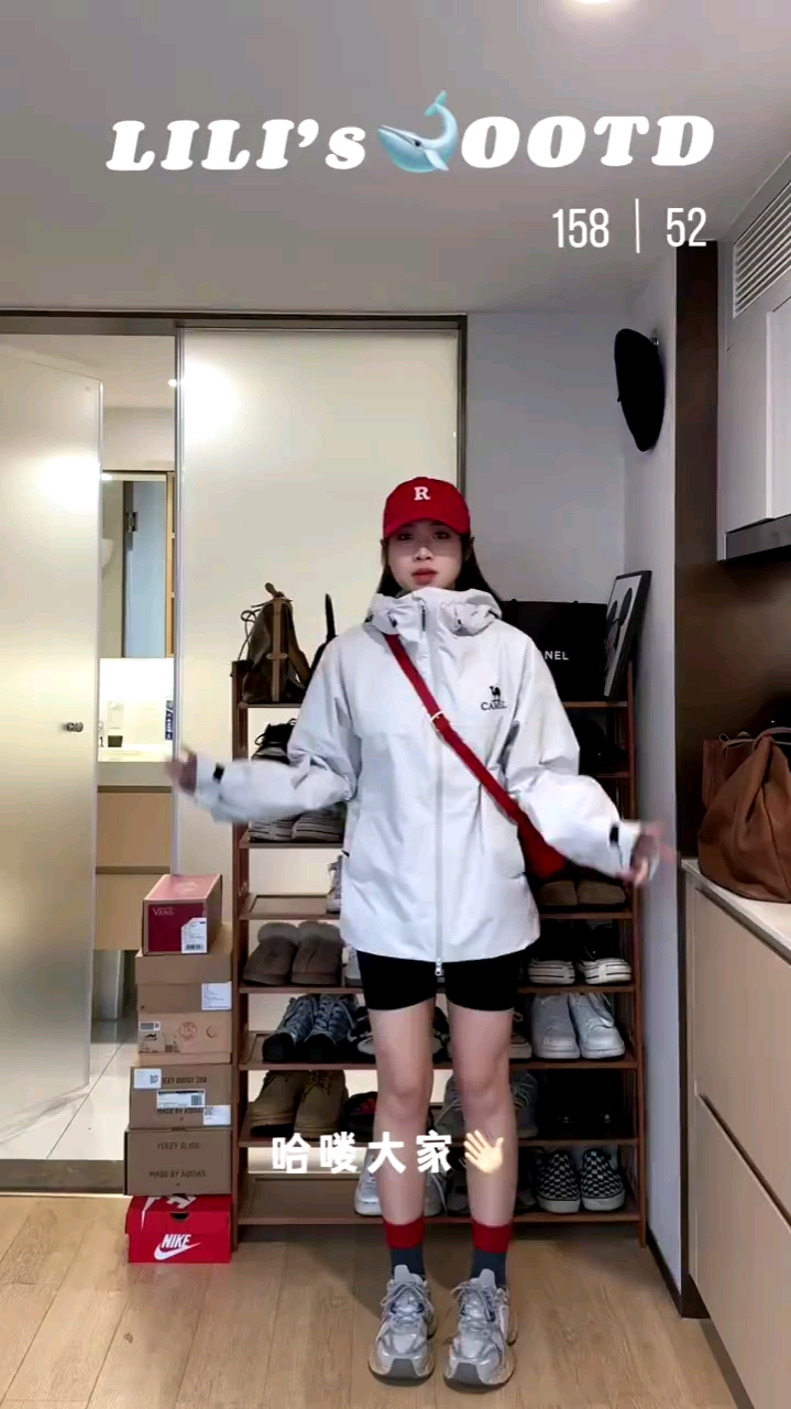 158 52｜小个子肉肉女生✨户外冲锋衣一衣多穿