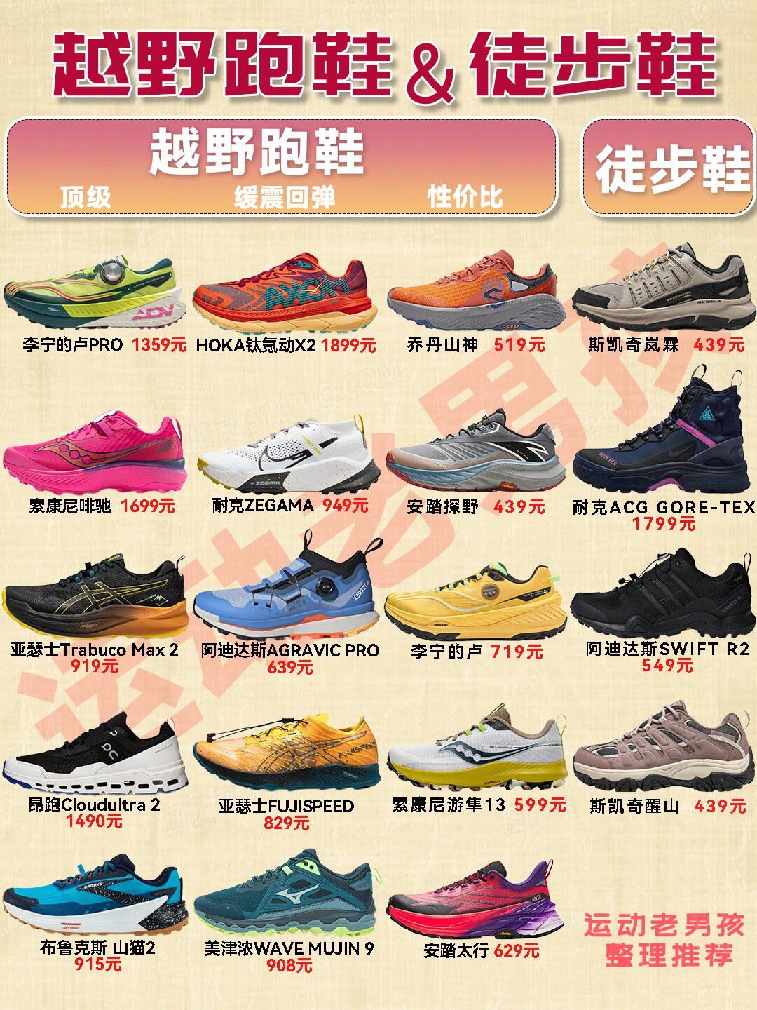 越野跑鞋和徒步鞋傻傻分不清楚? 一篇搞定🤝