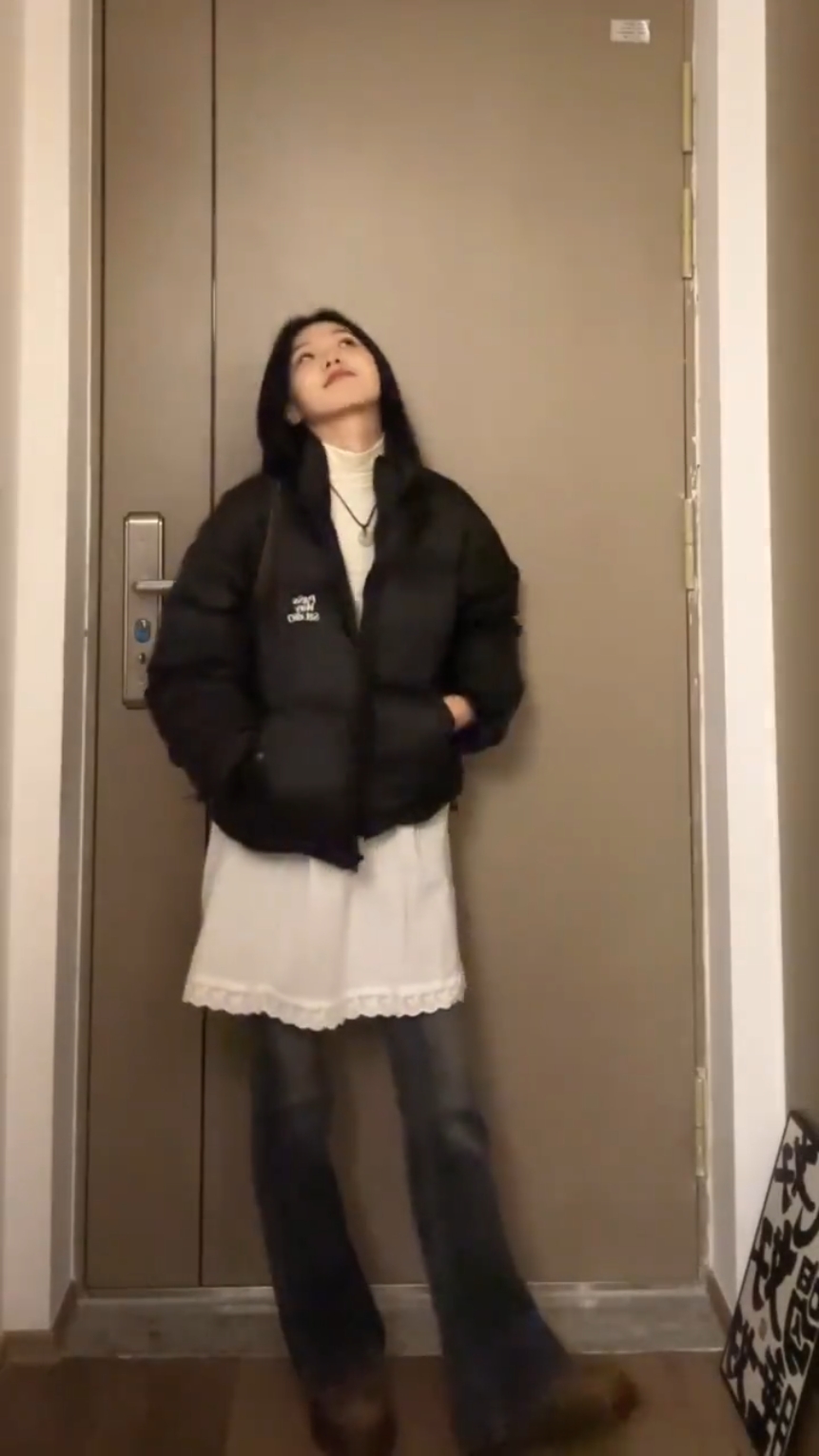 160ootd|短款羽绒服真的好适合小个子!爱住!