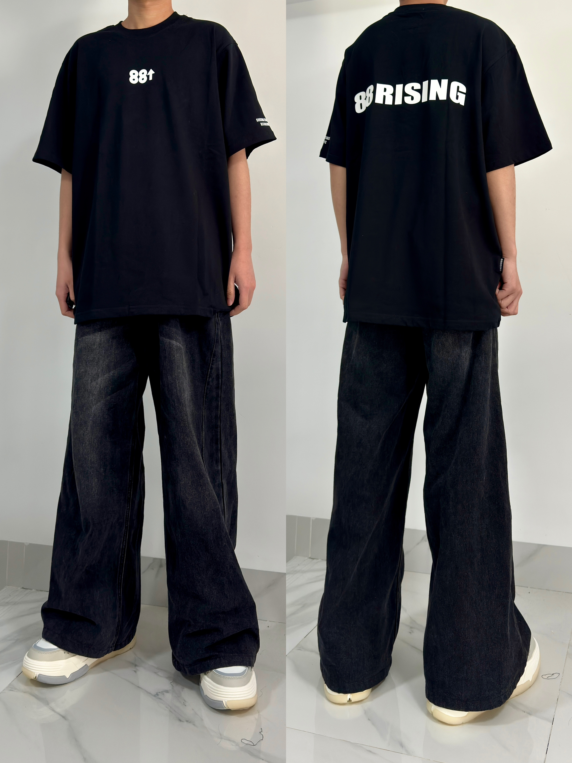 ootd/黑色字母T恤好好看
