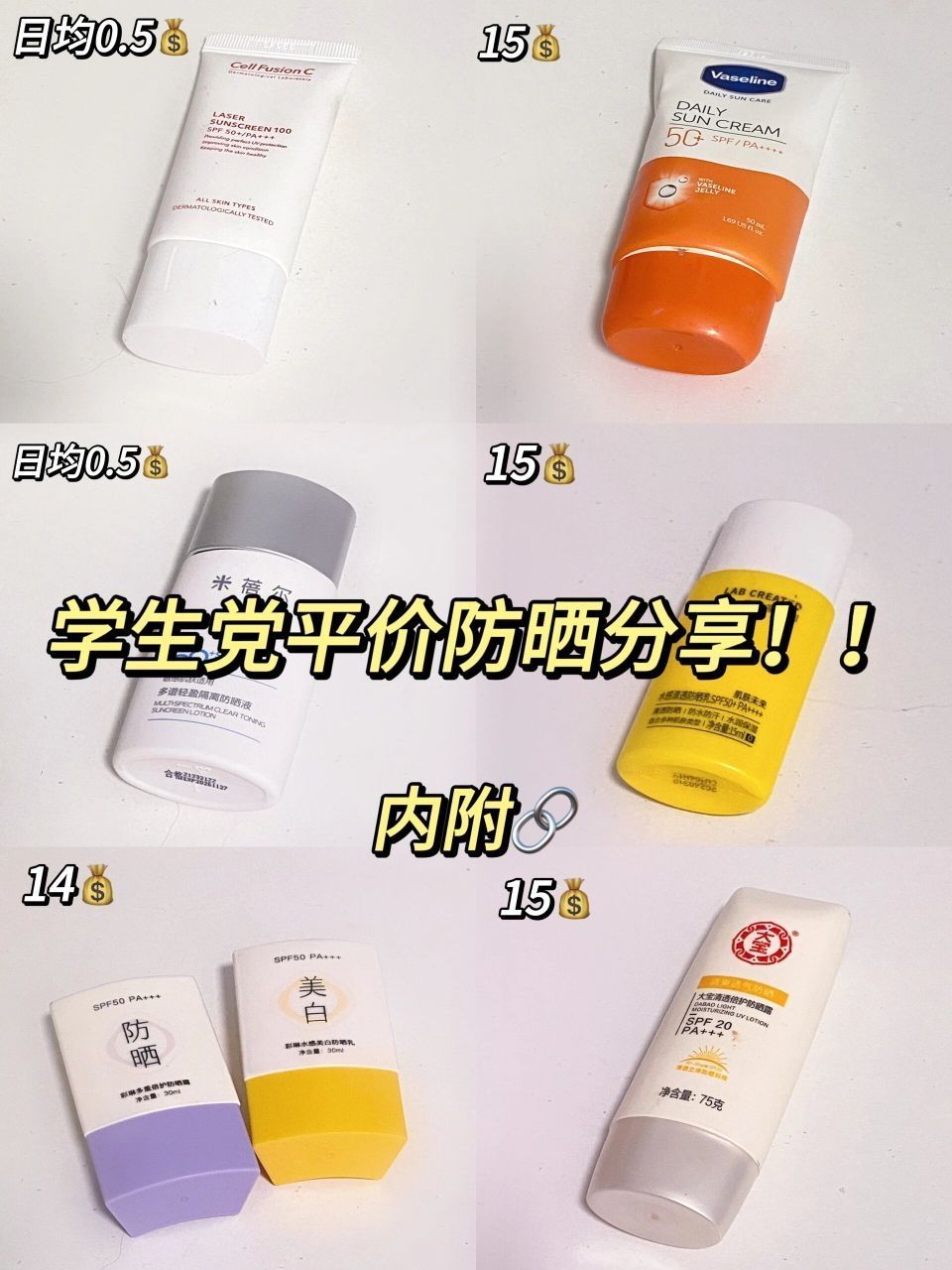 《关于我买的没踩雷的学生党平价防晒》