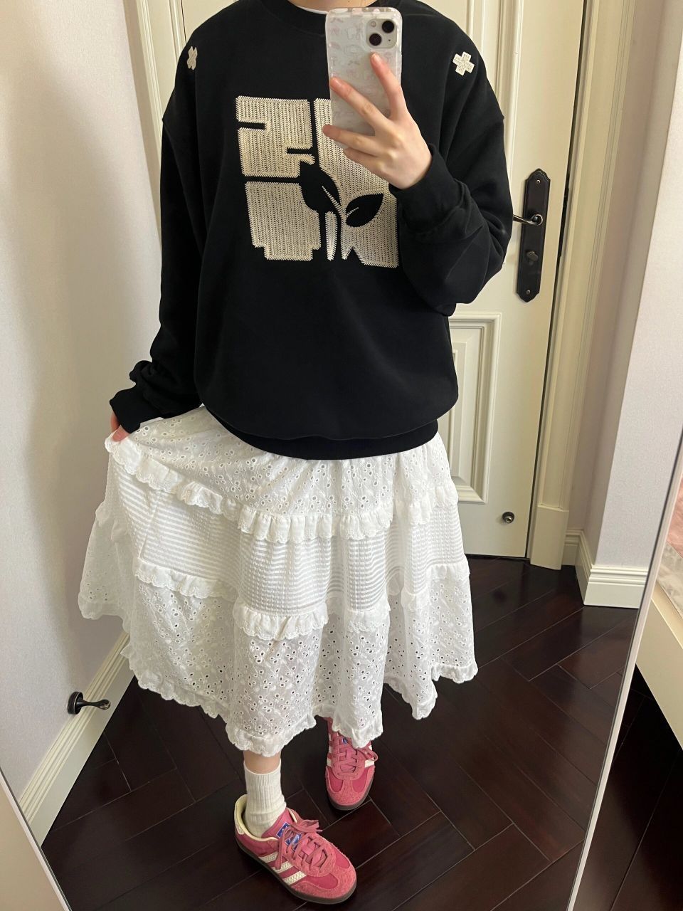 🍨入春这么穿好元气～ 卫衣➕长蛋糕裙 有点韩