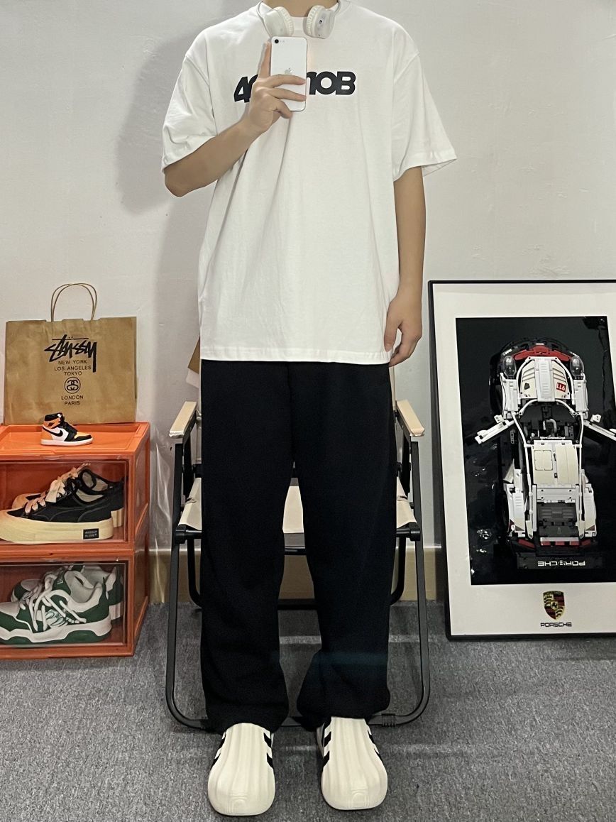 170男生OOTD｜⚫黑白风运动穿搭很酷！